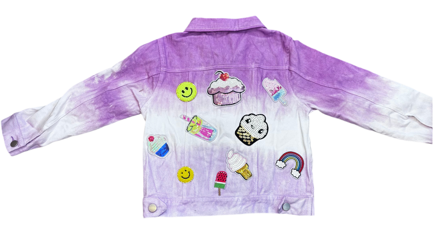 Rock Candy Purple Denim Patch Jacket