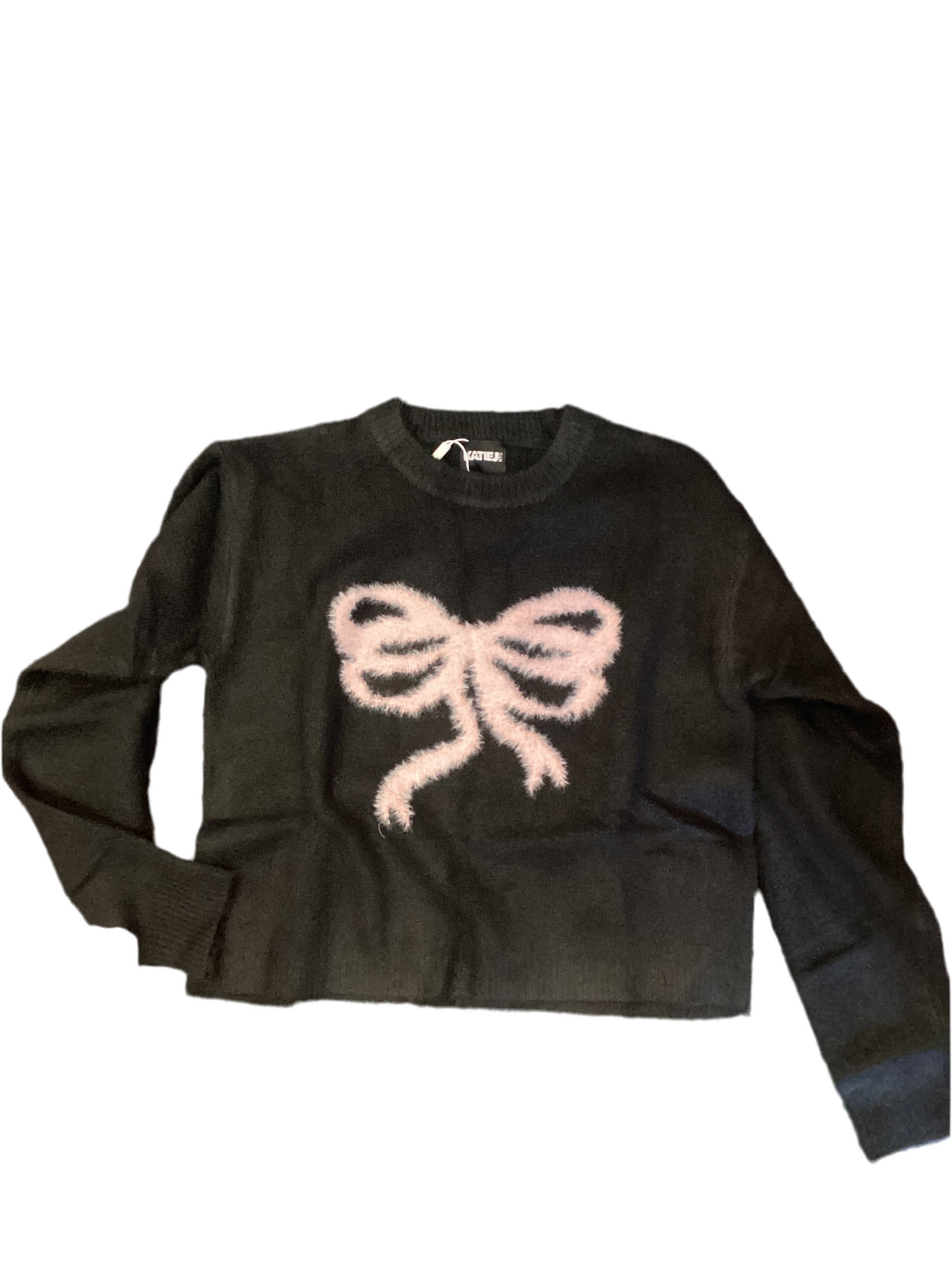 Katie J black/pink bow sweater