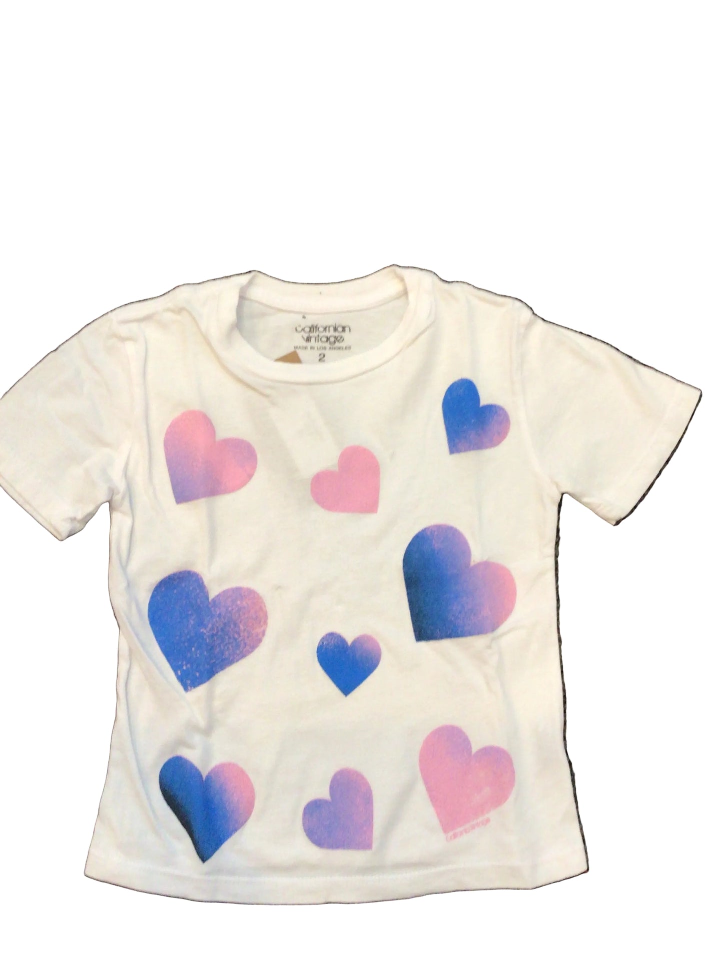 White hearts tshirt toddler