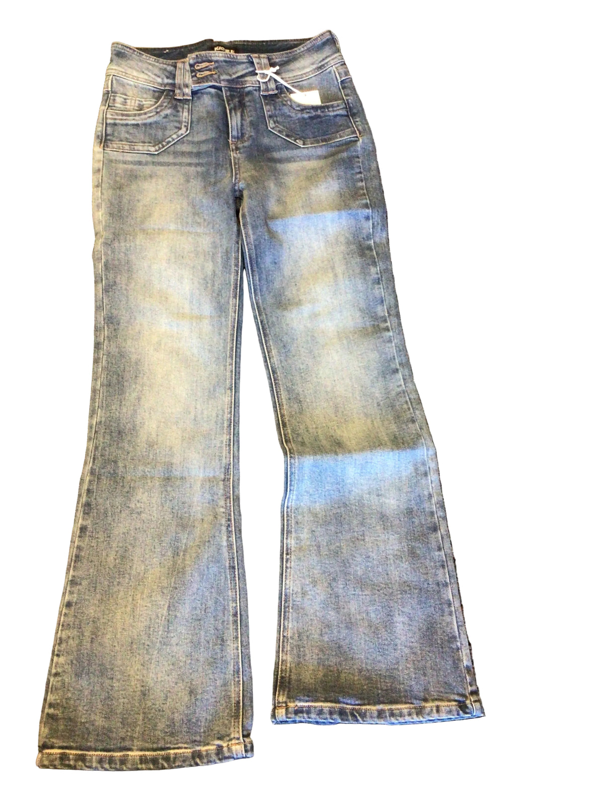 Low rise flare light wash jeans