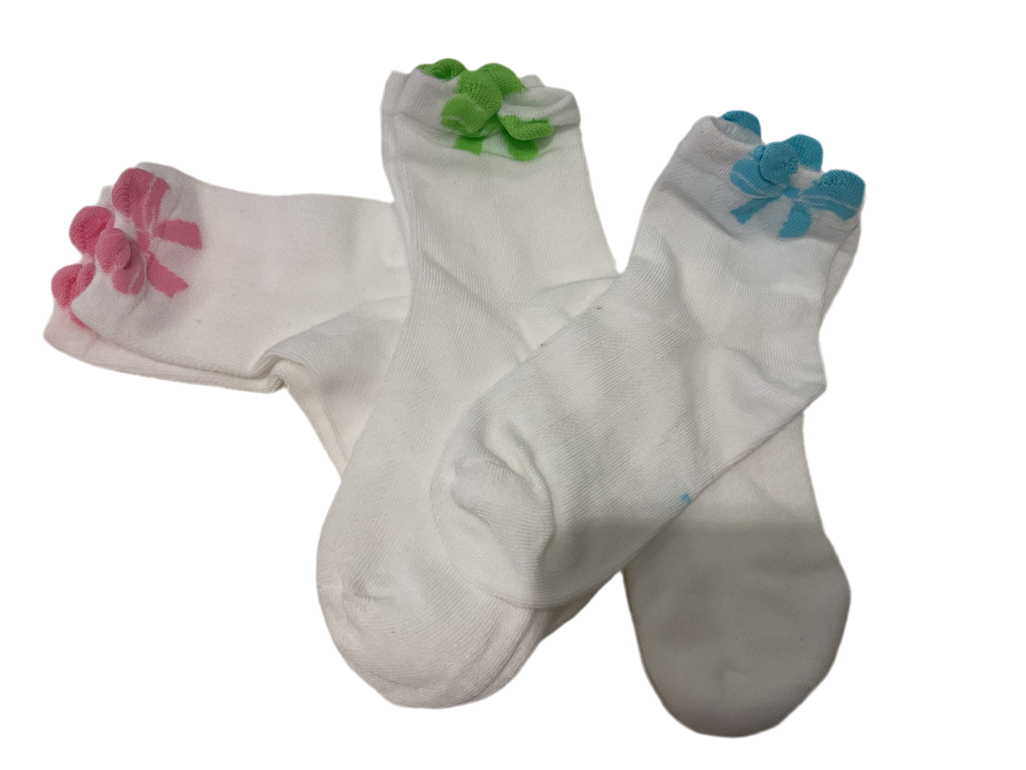 Mkk assorted colored socks with bows