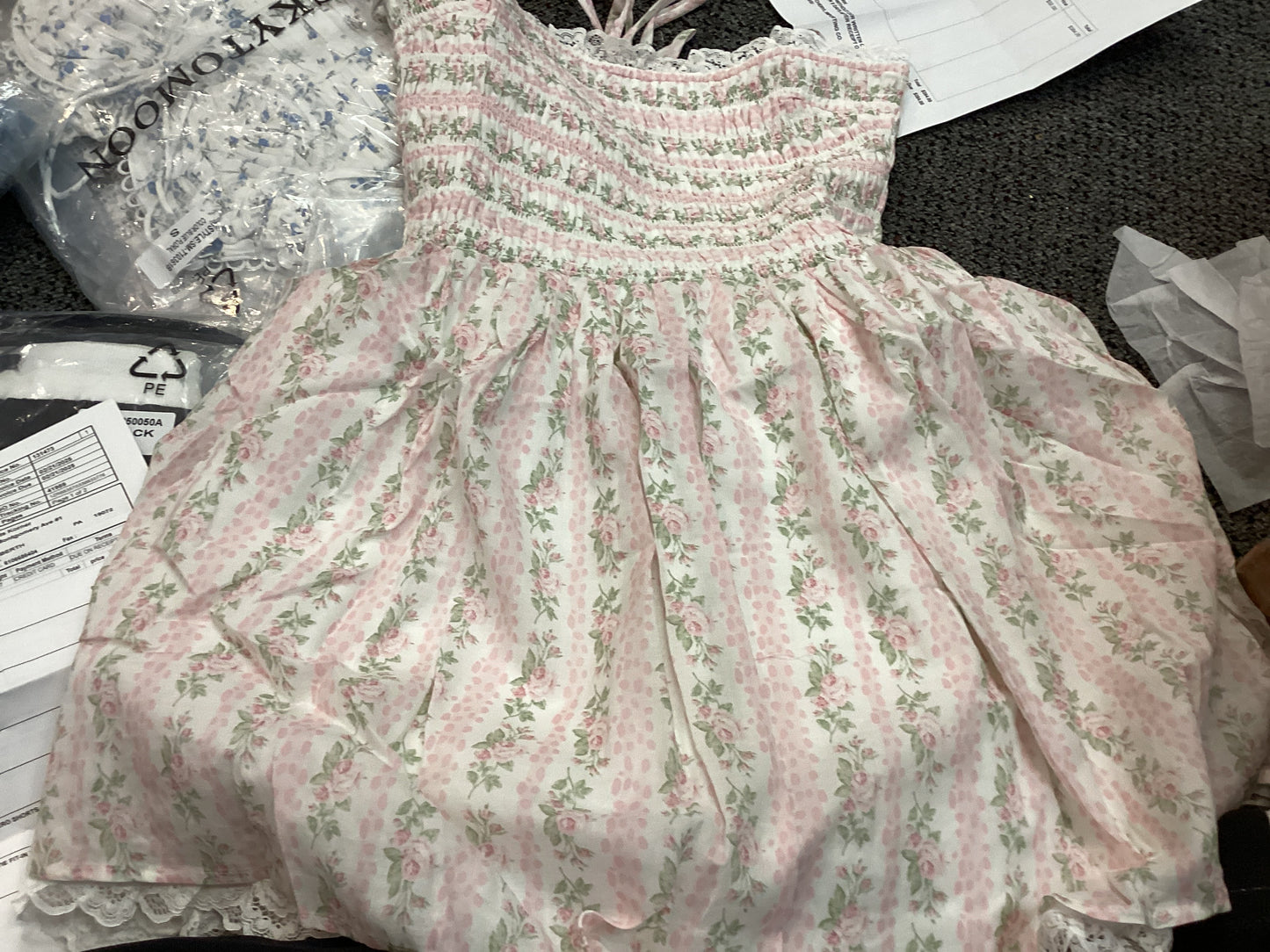 Sky to Moon baby pink flower dress