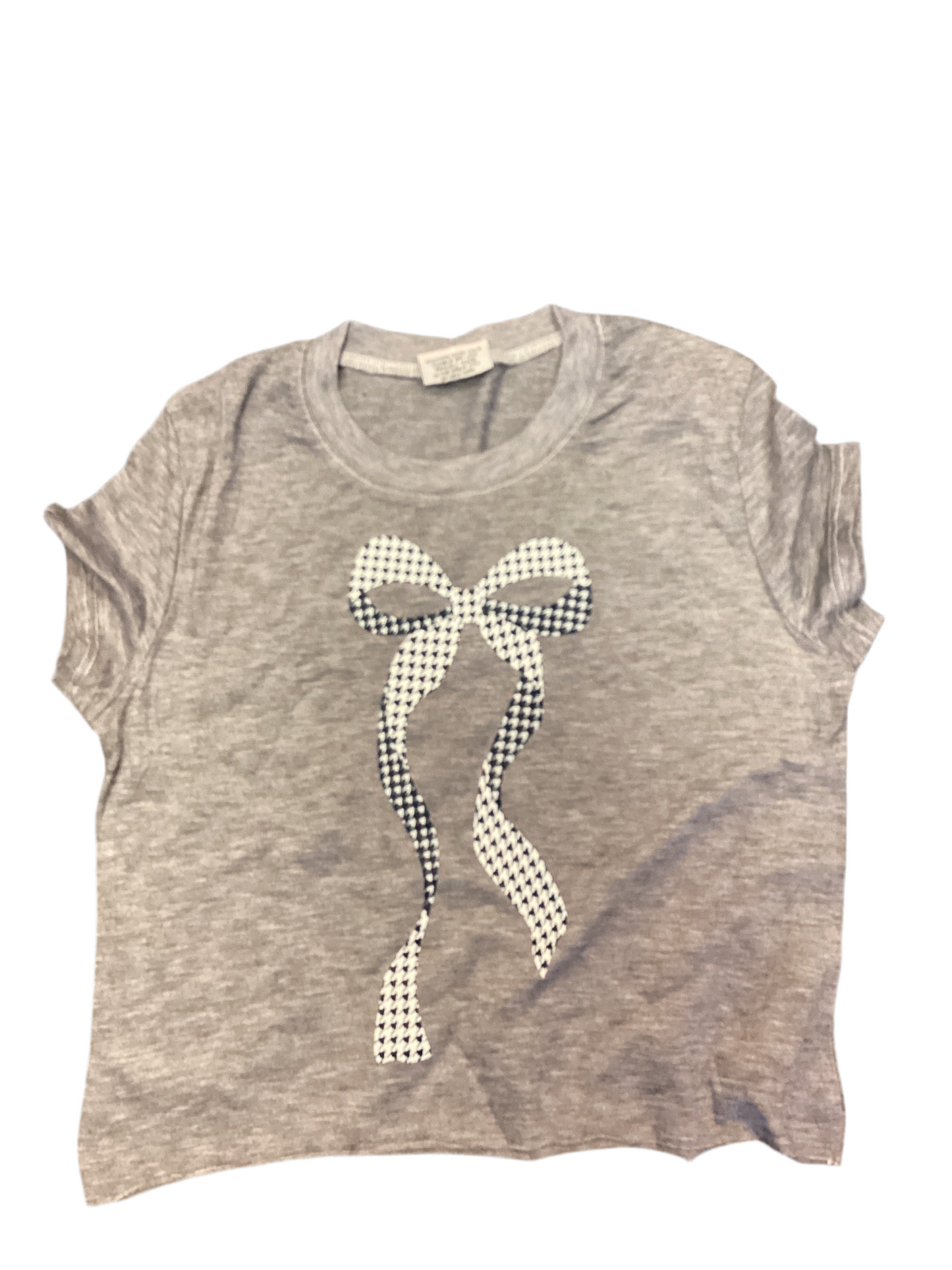 Firehouse grey chevron bow tshirt