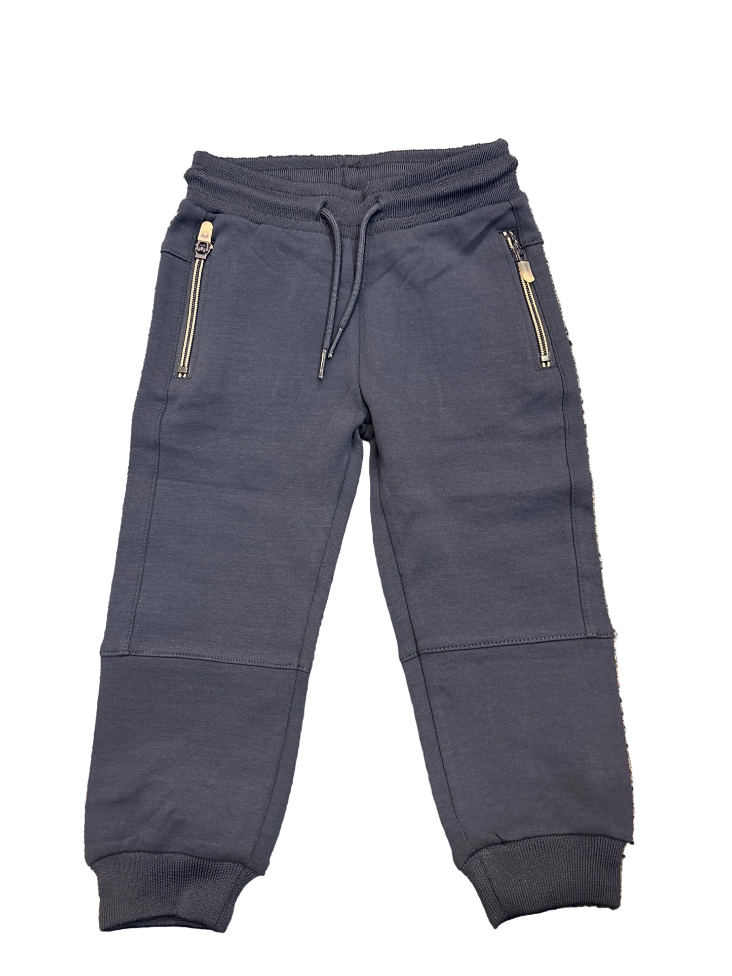 Blue jogger zip pockets