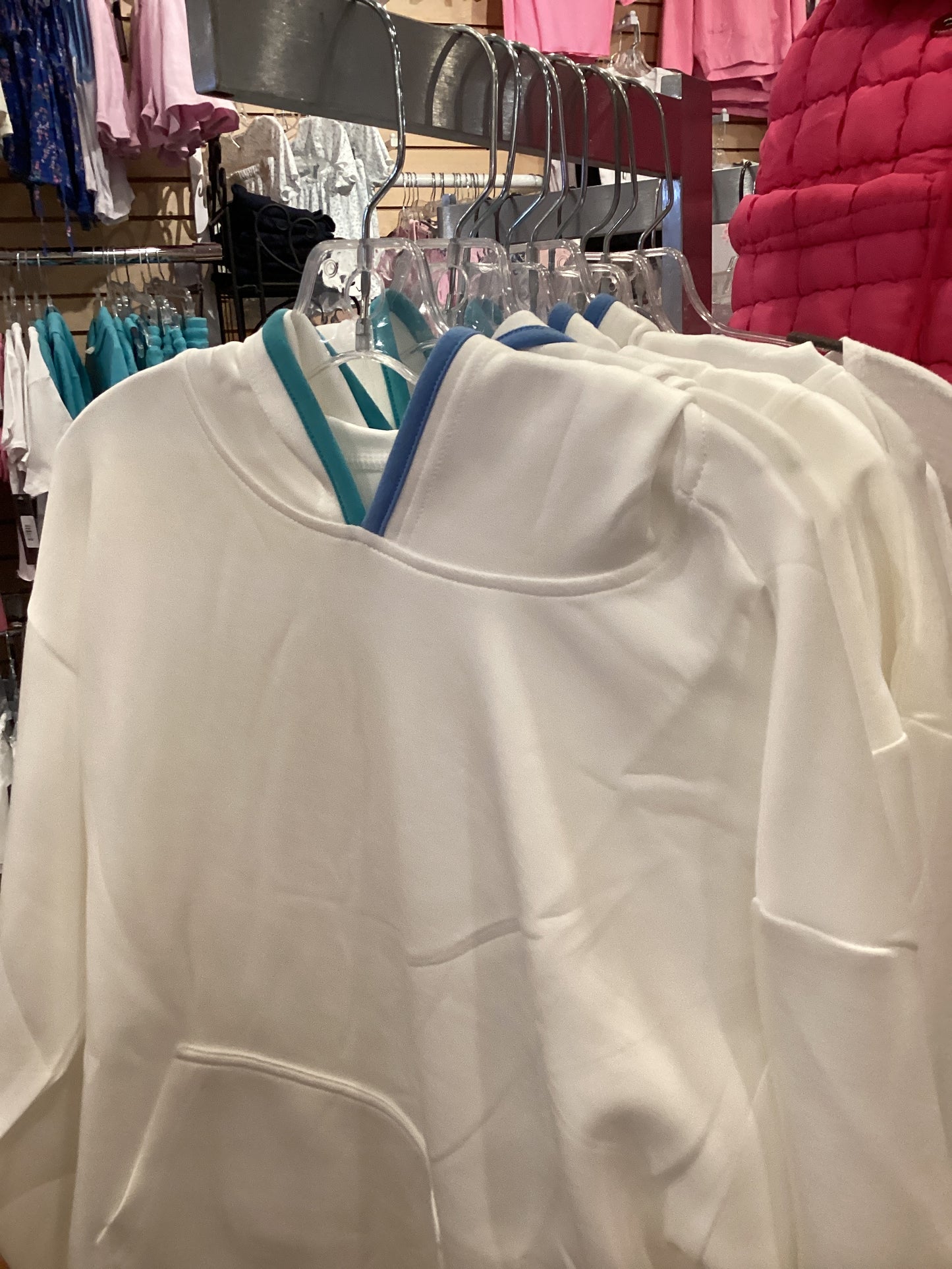 Vintage Havana Aqua/Blue stripe hoodie