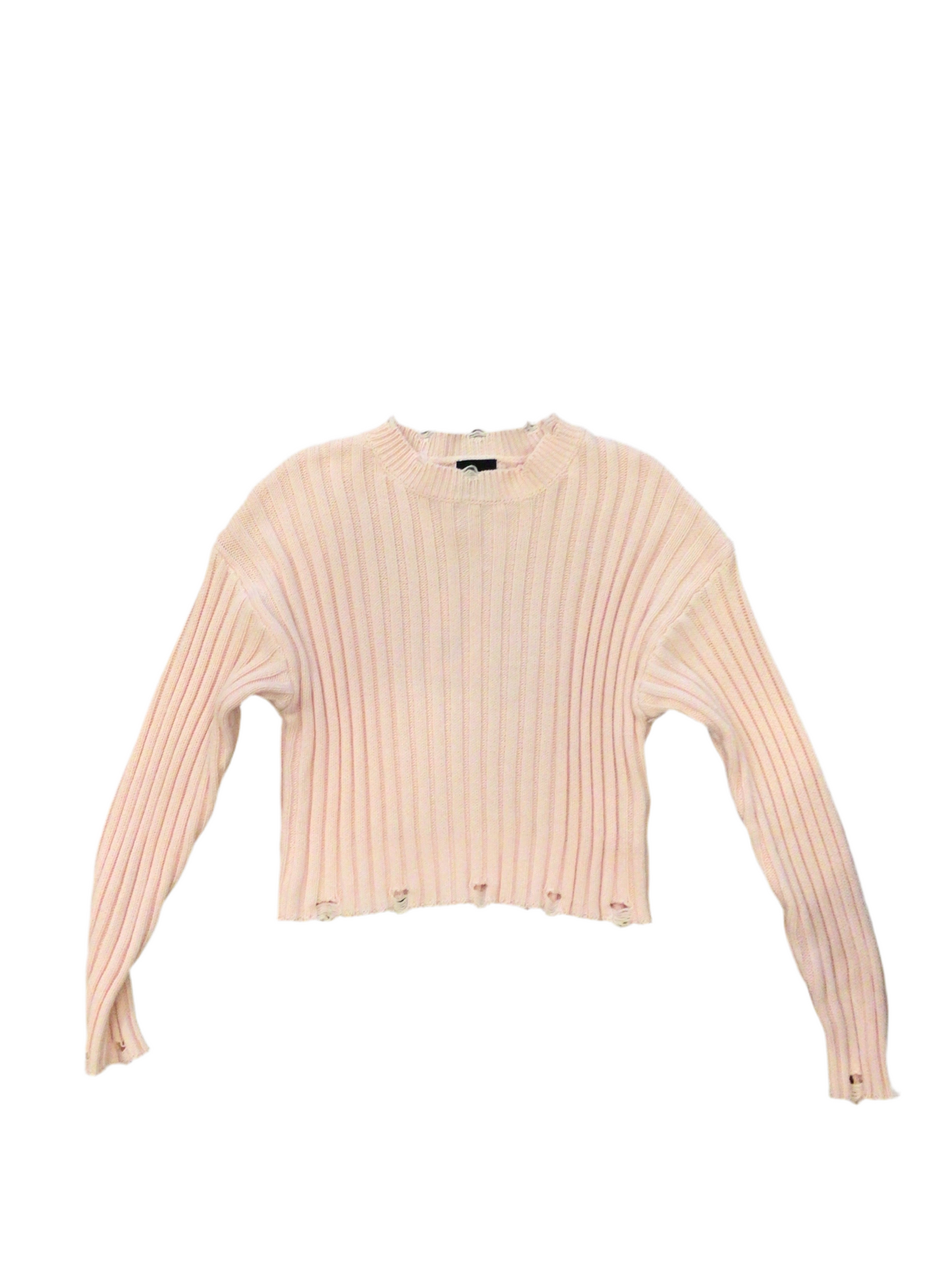 Katie J pink ribbed sweater
