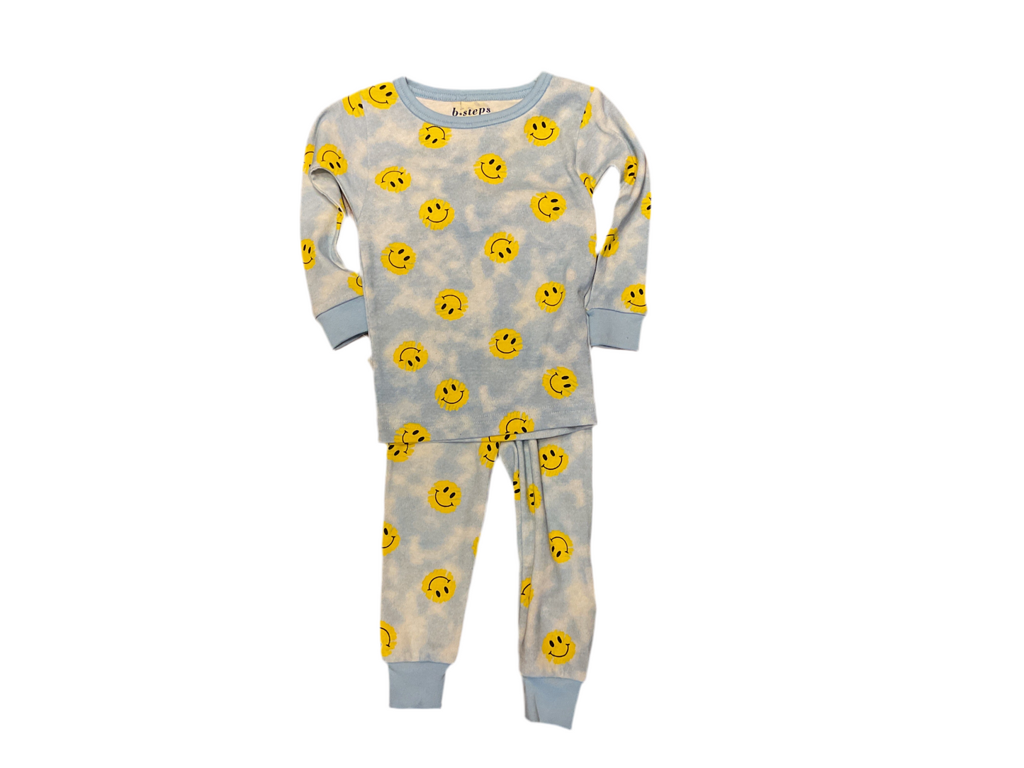 Baby steps boy smiley long sleeve pj