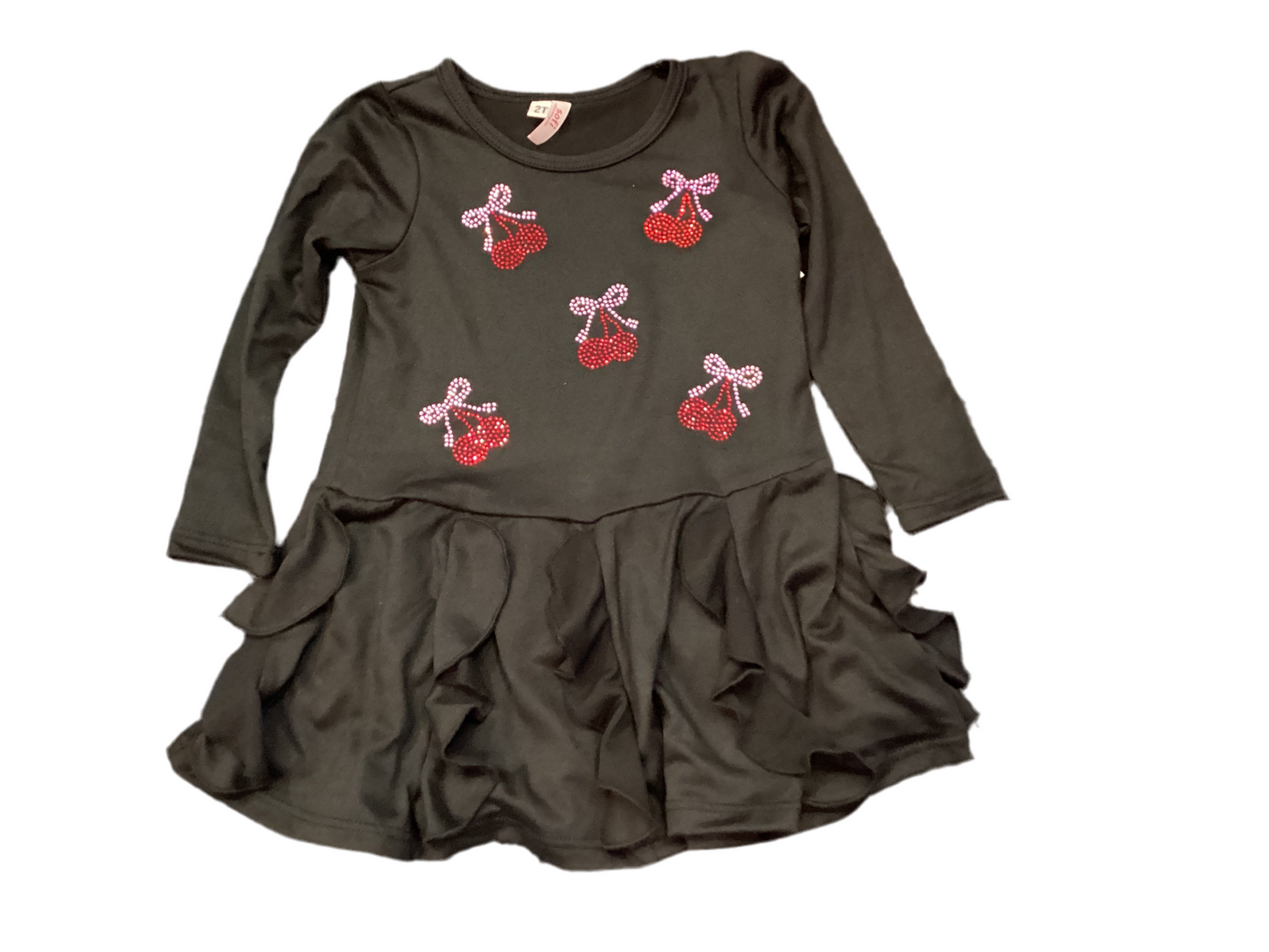 Black dress with cherries