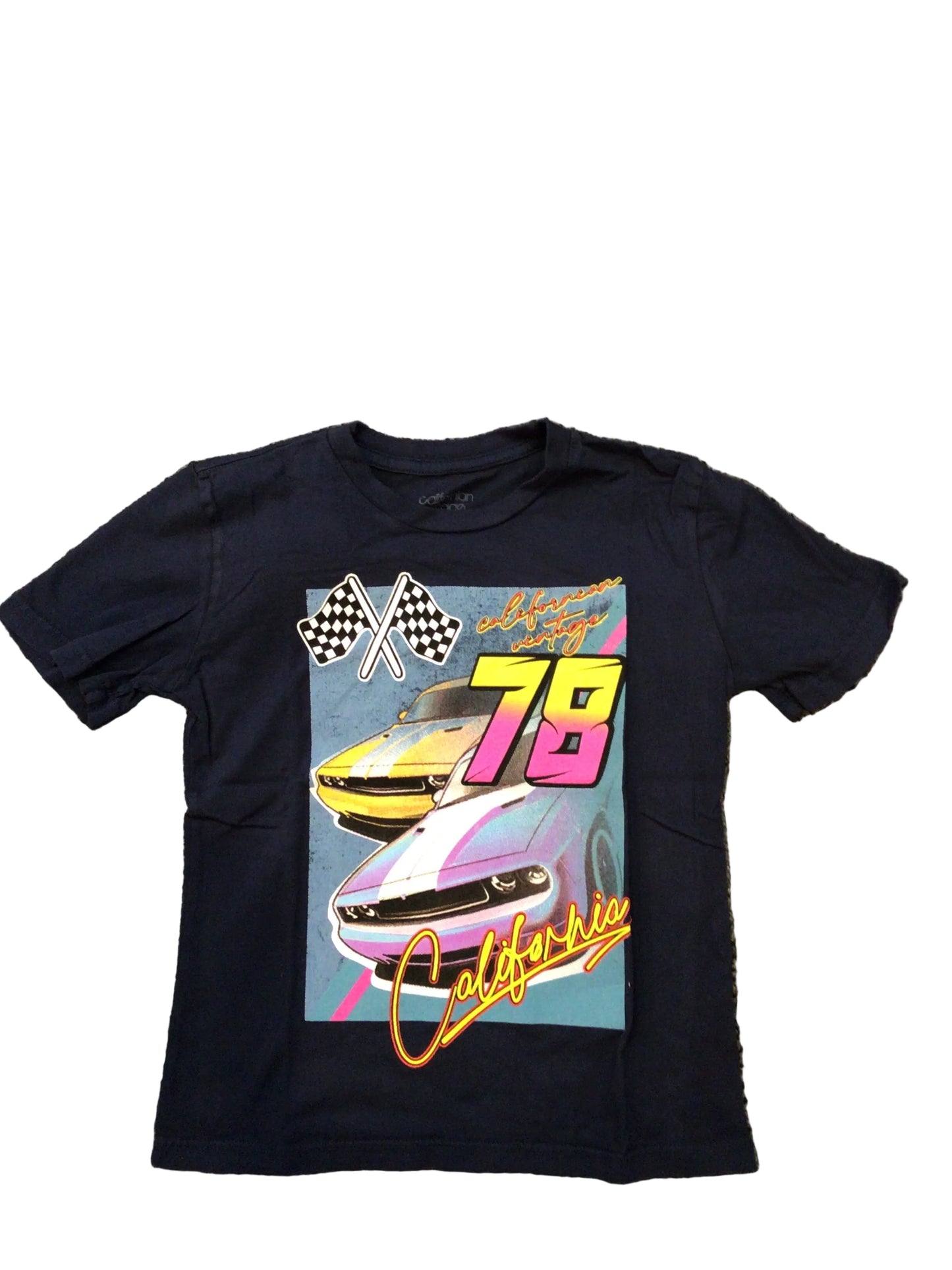 Rally car navy tshirt toddler