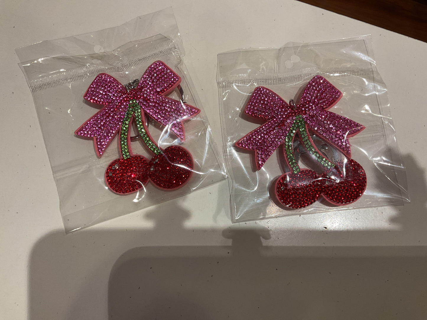 Crystal Cherry Keychains