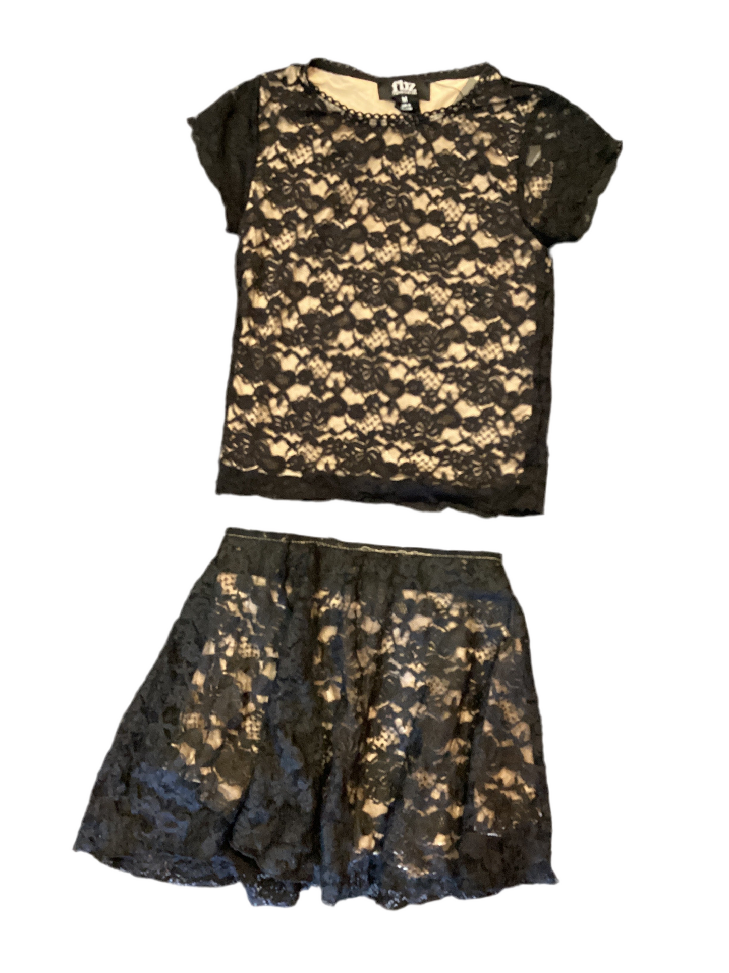 FBZ black lace skirt set