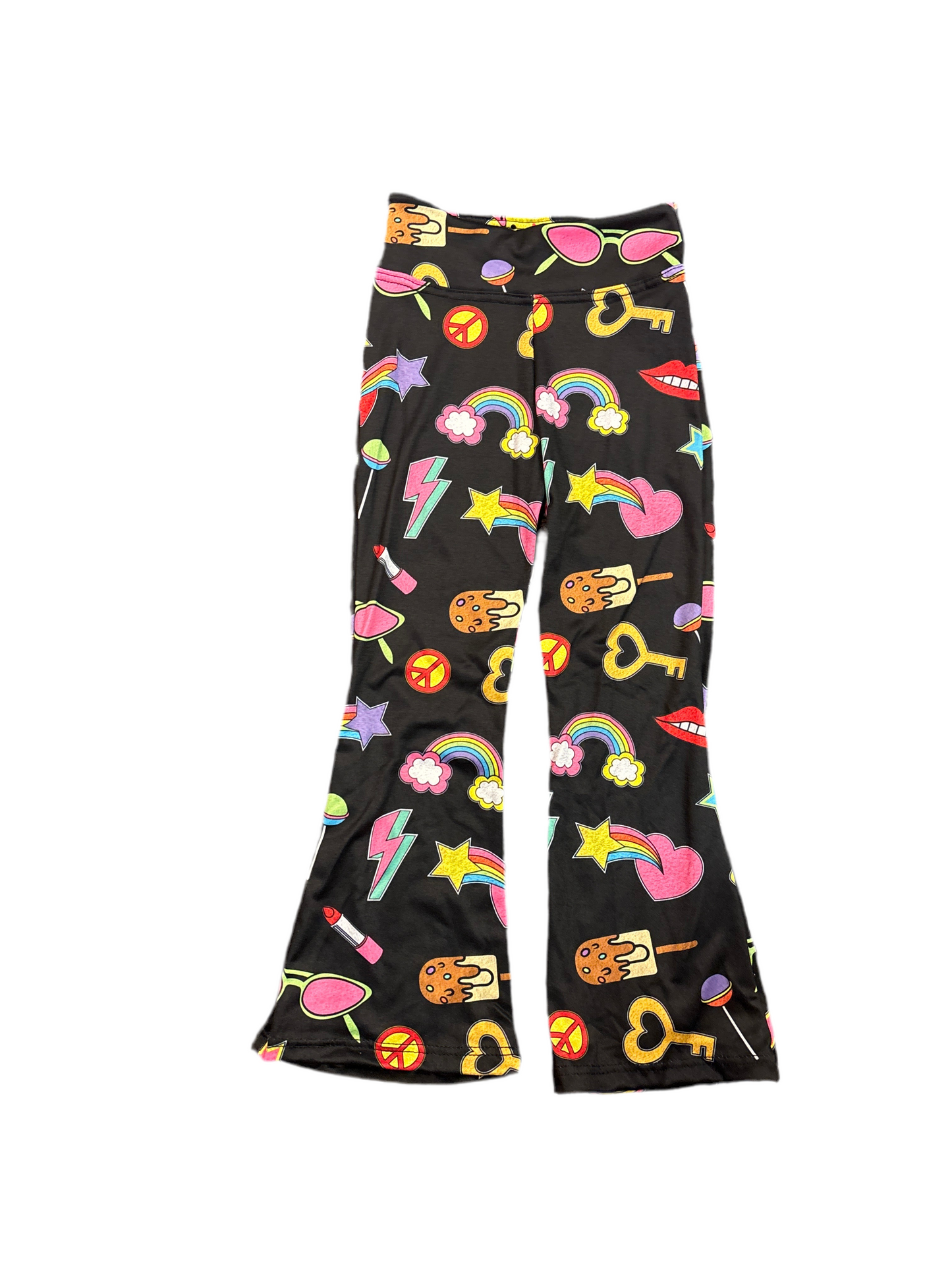 Black patch leggings