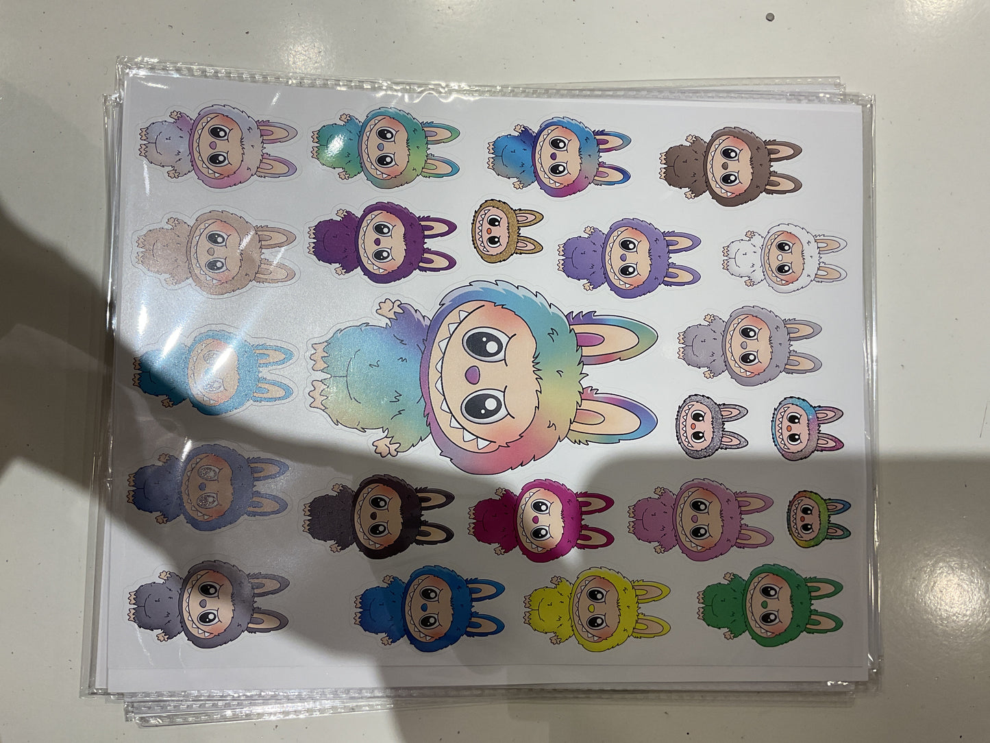 Labubu Removable Vinyl Sticker Sheet