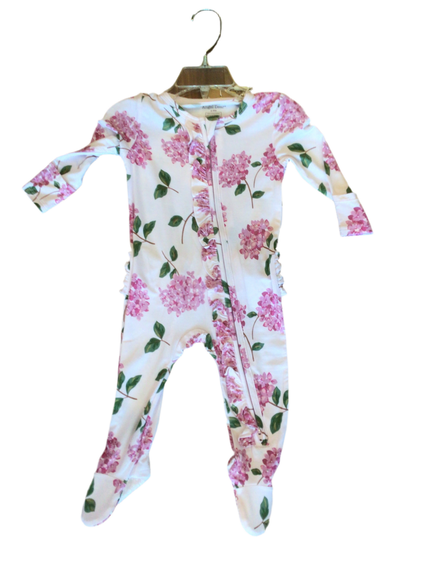 Angel Dear Hydrangea ruffle onesie