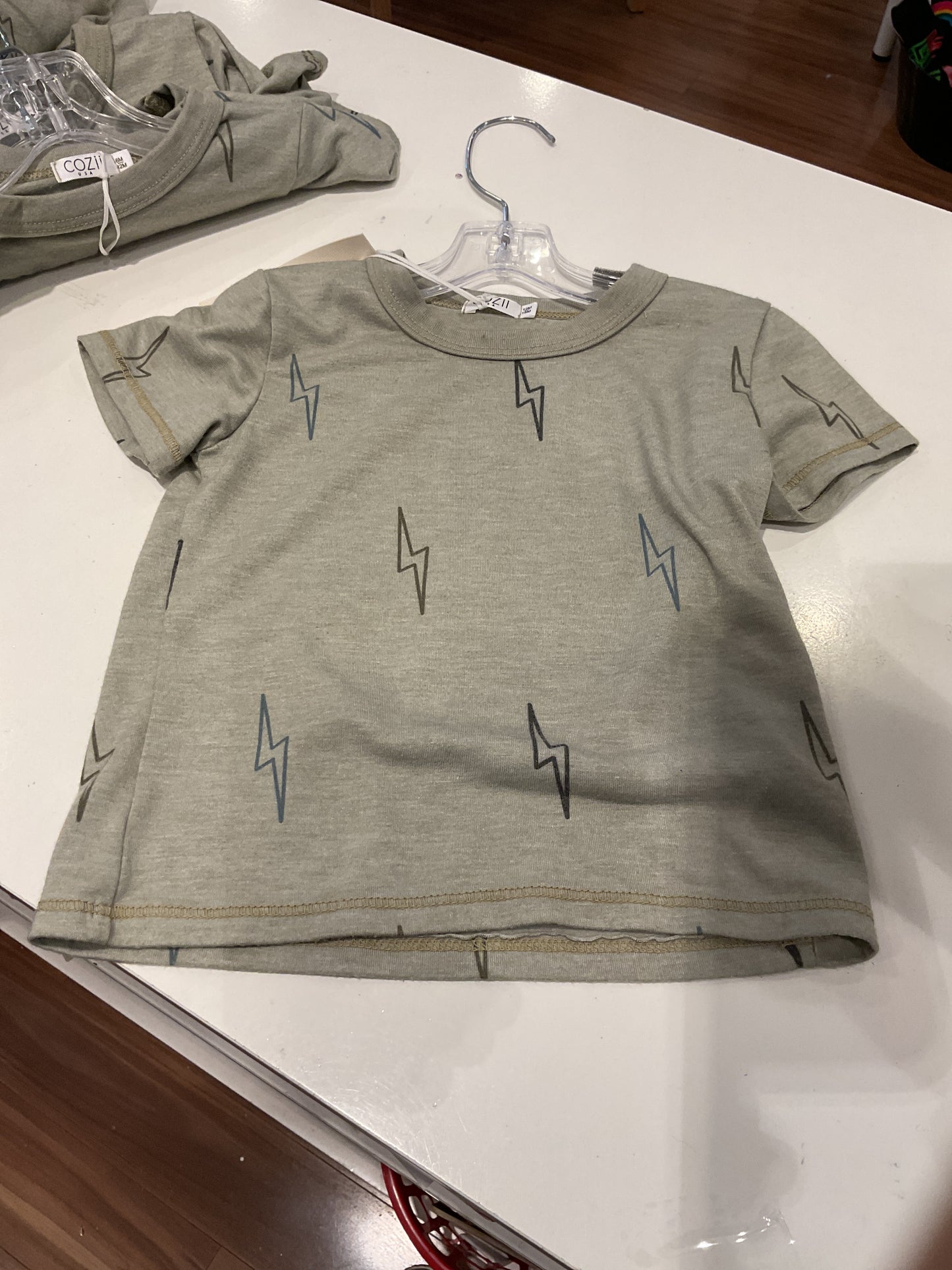 Cozi green lightening bolt ss tee