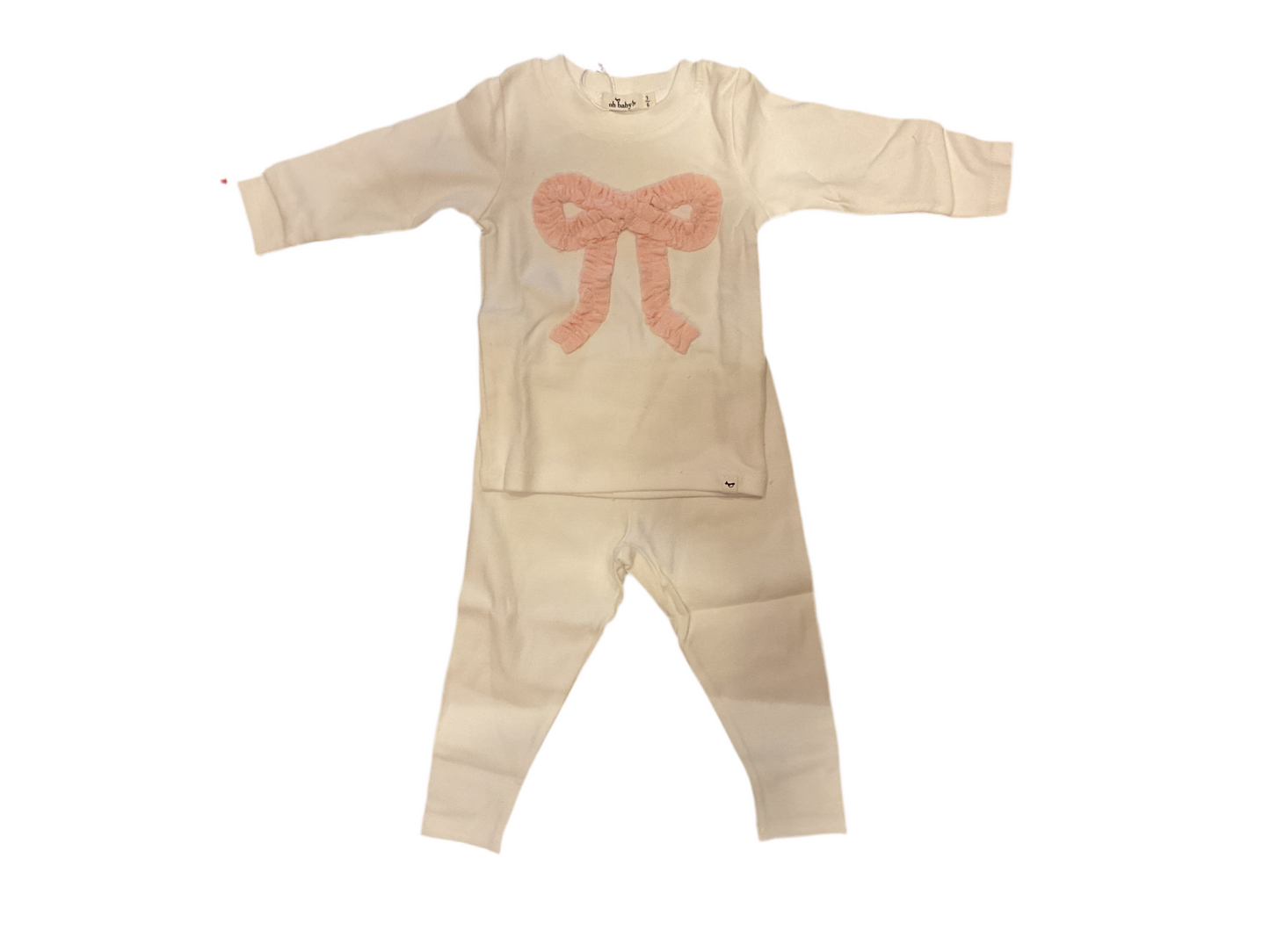 Oh baby ruffle bow 2 pc set