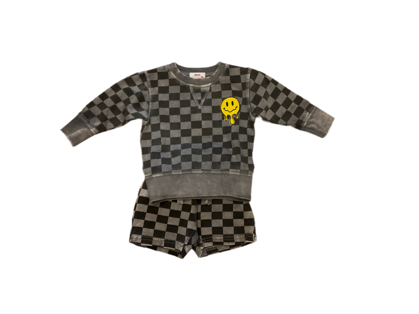 Little Mish Gray Check Smile Set