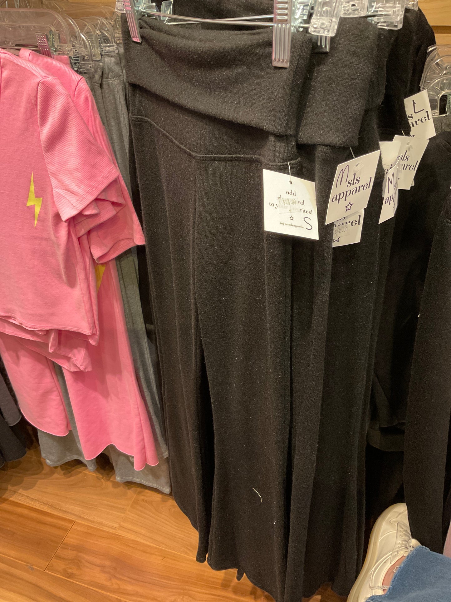 SLS Black flare fuzzy legging