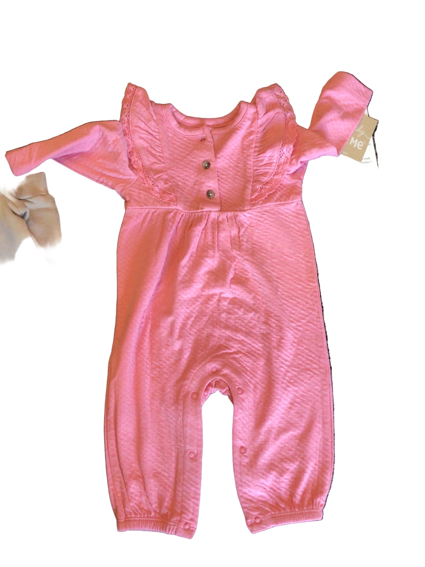 Little Me pink onesie with headband