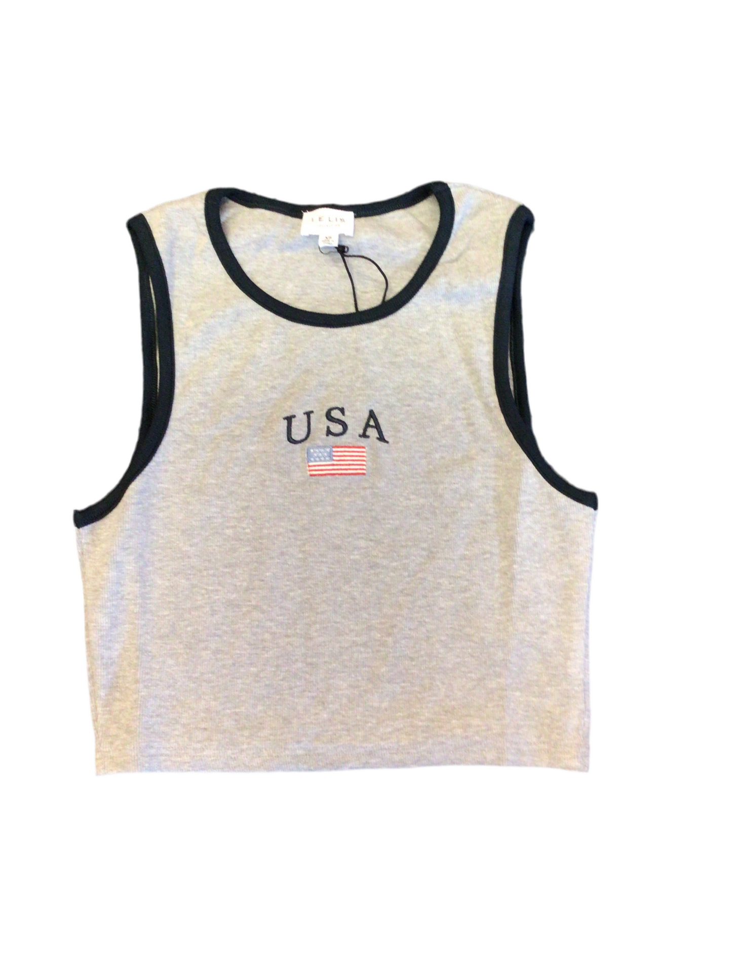 Le Lis USA ribbed tank