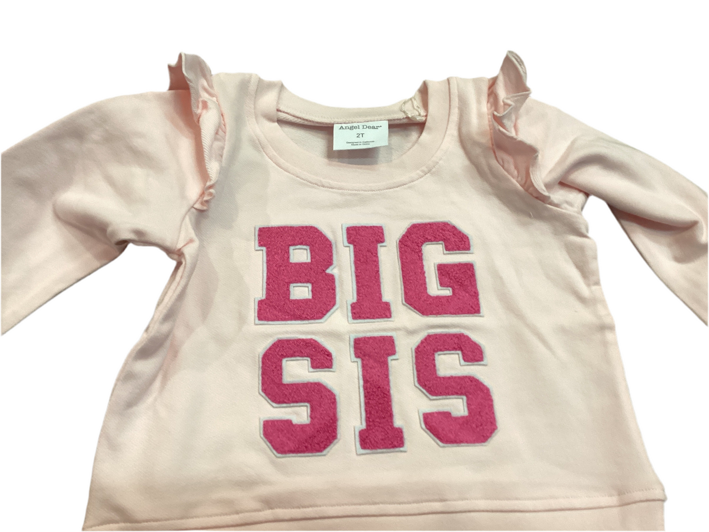 Angel Dear big sister ruffle sweatshirt