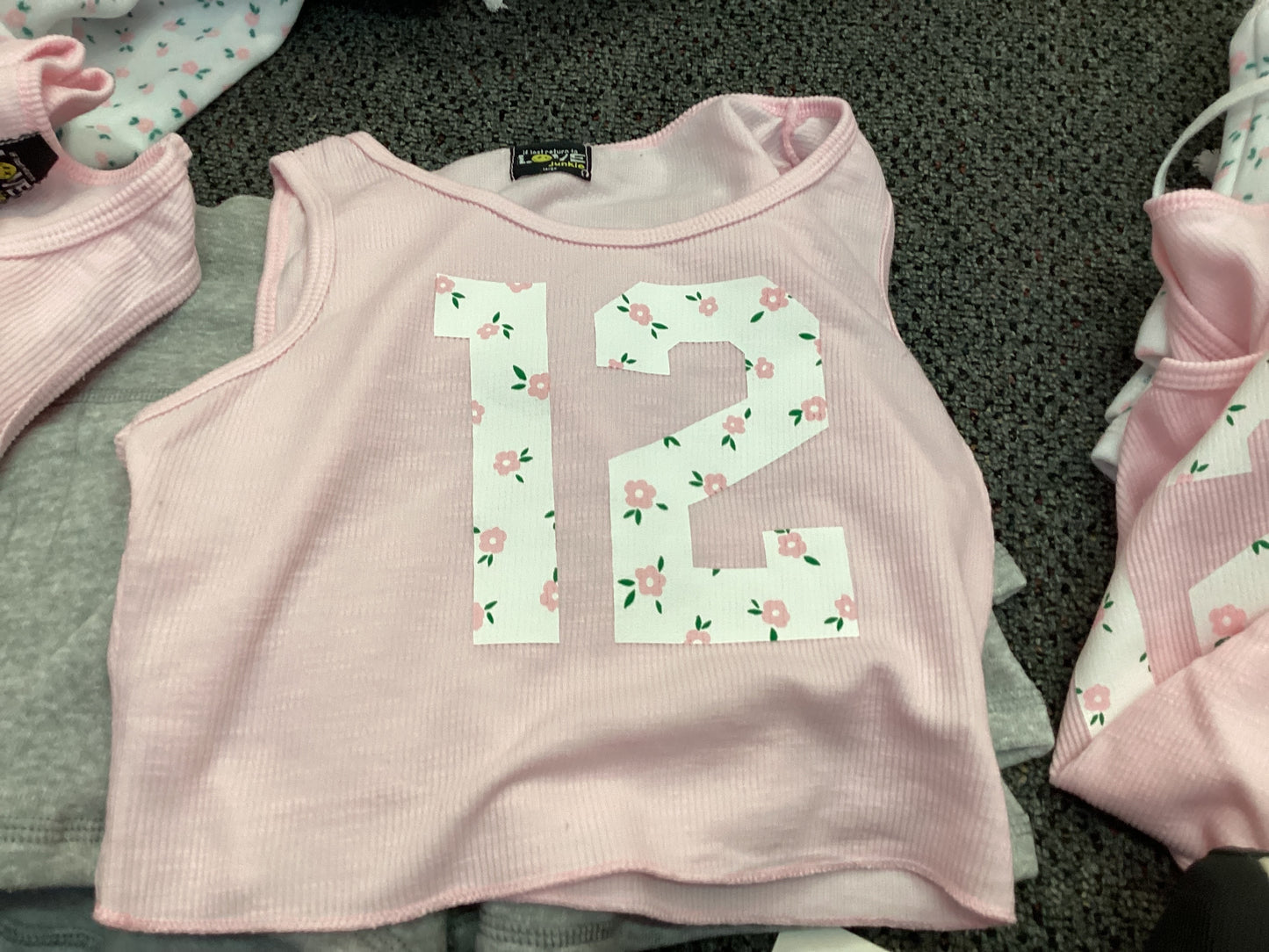 Love Junkie pink floral tank