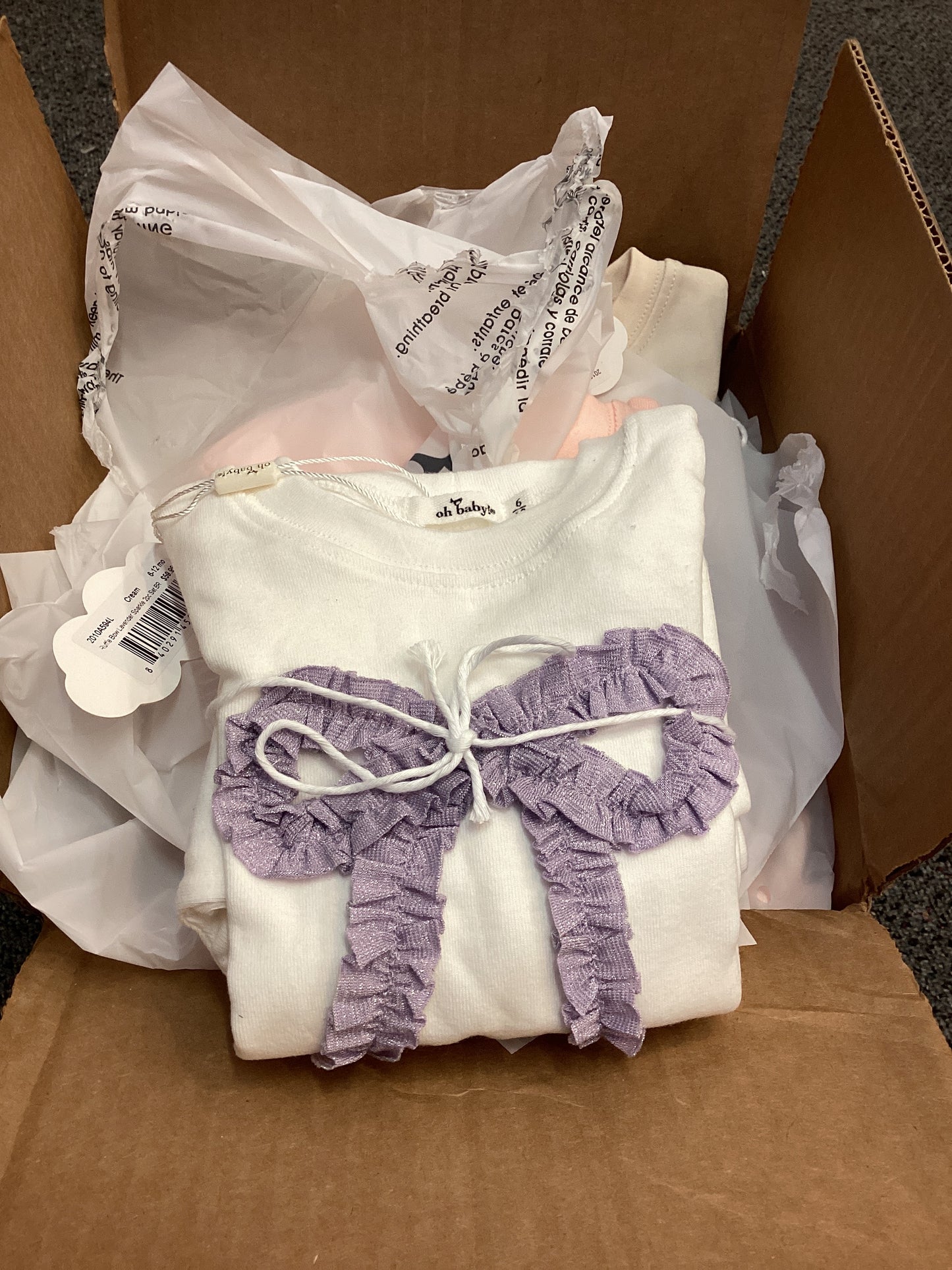 Oh Baby purple ruffle two piece set