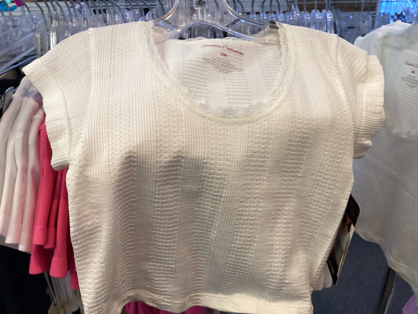 Suzette Jr lace scoop short sleeve