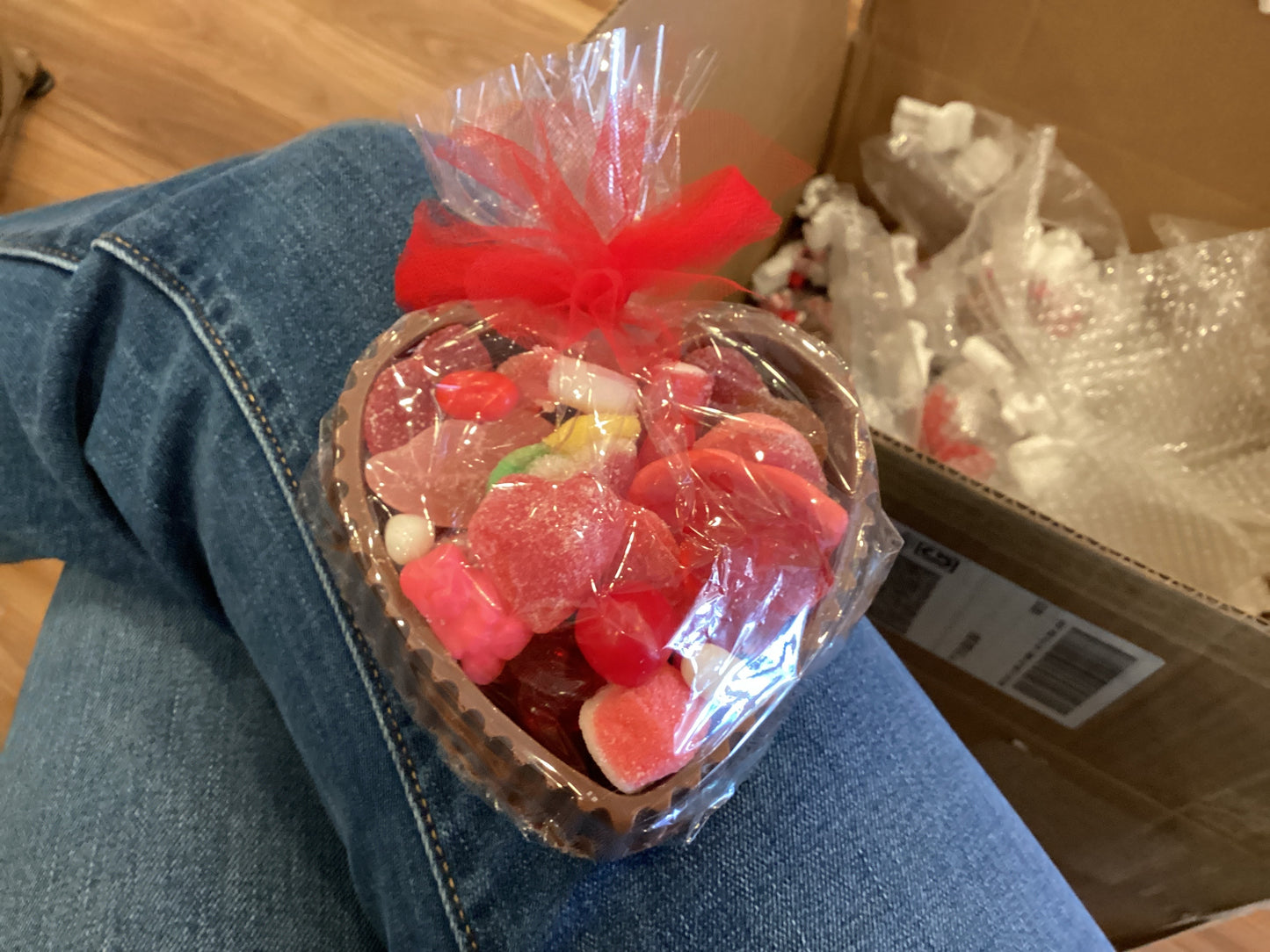 The Perfect Cake choc heart filled w/gummies