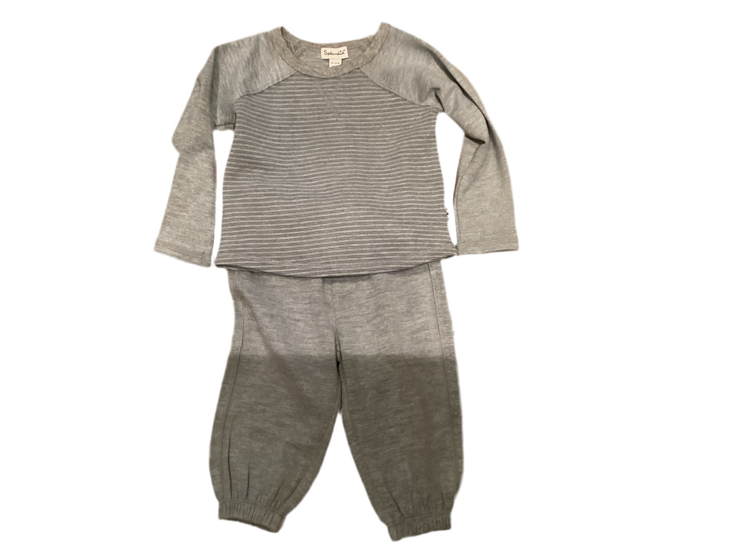 Splendid 2 pc gray velour set