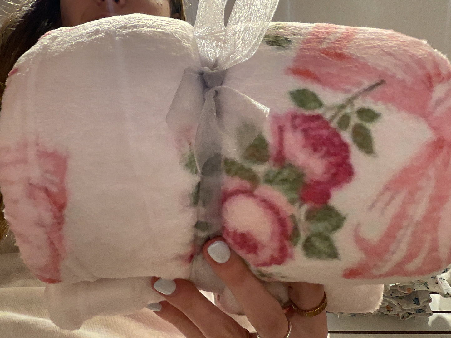 Floral baby blanket