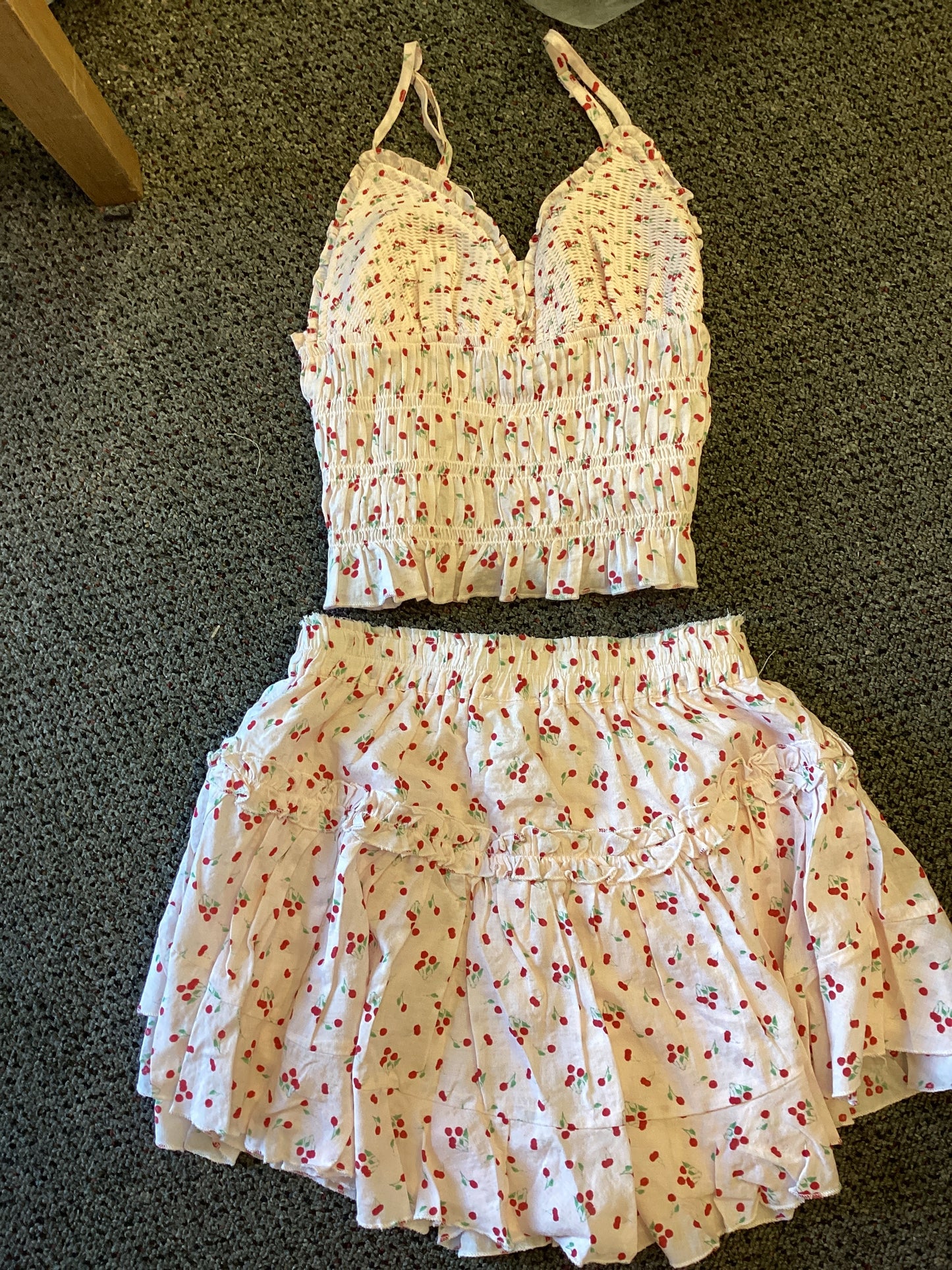 Sky to Moon Cherry skirt set