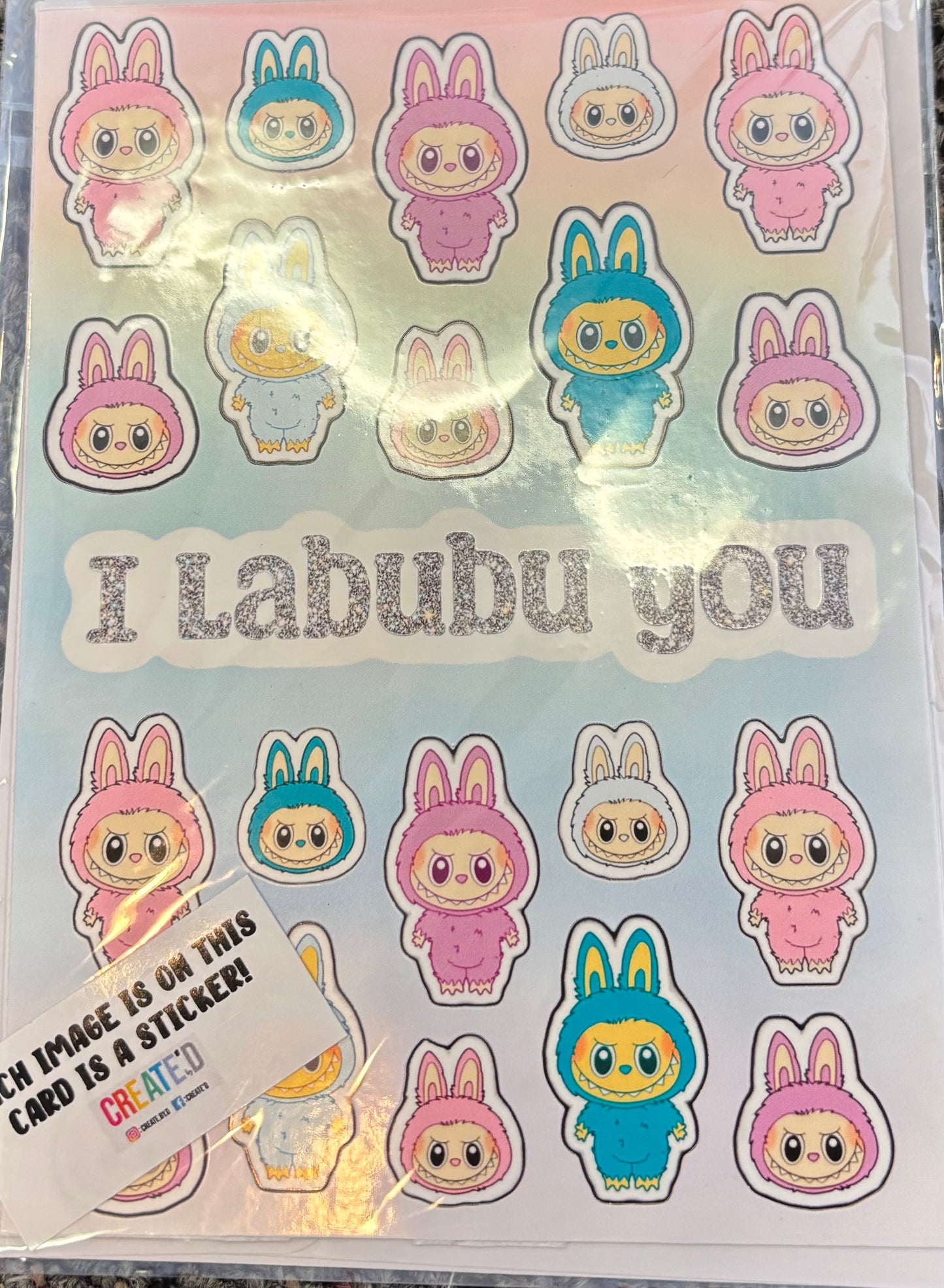 I Labubu You Card