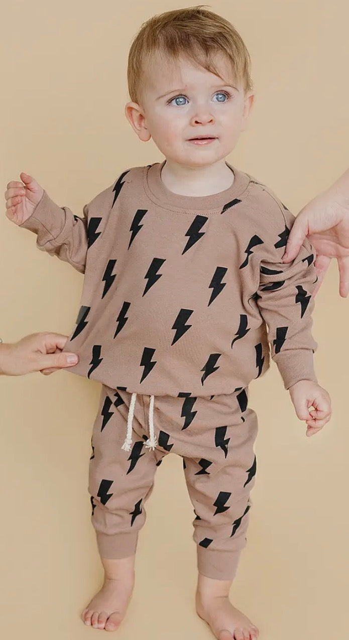 Mocha bolts jogger sets