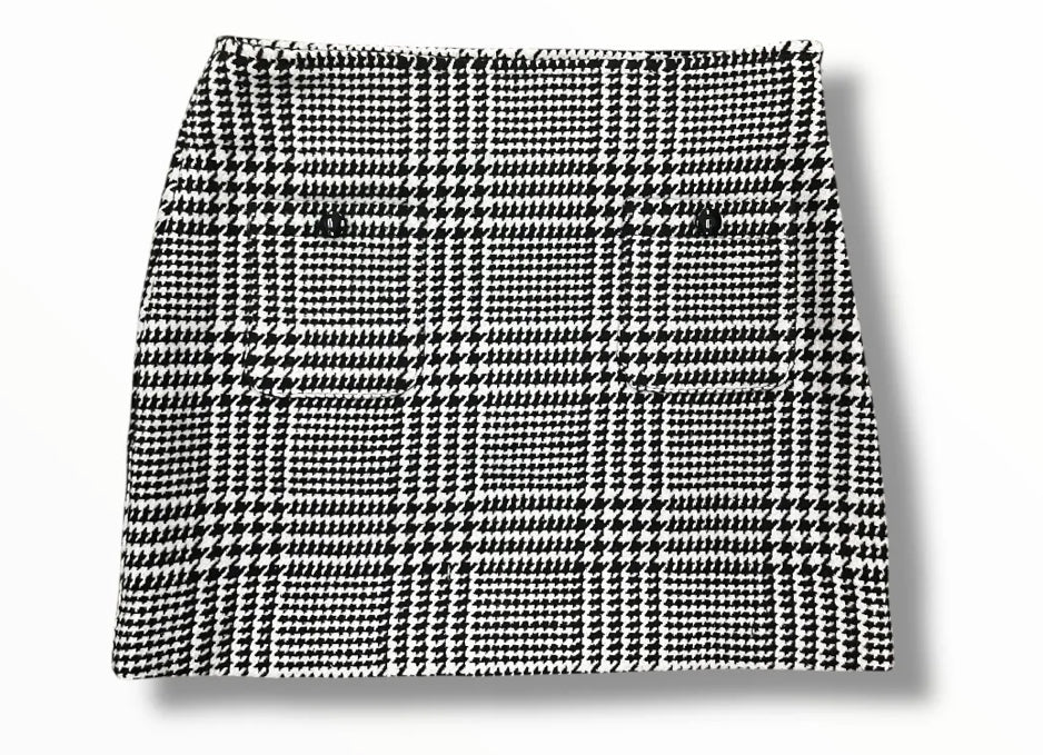 Ansley black/white check skirt