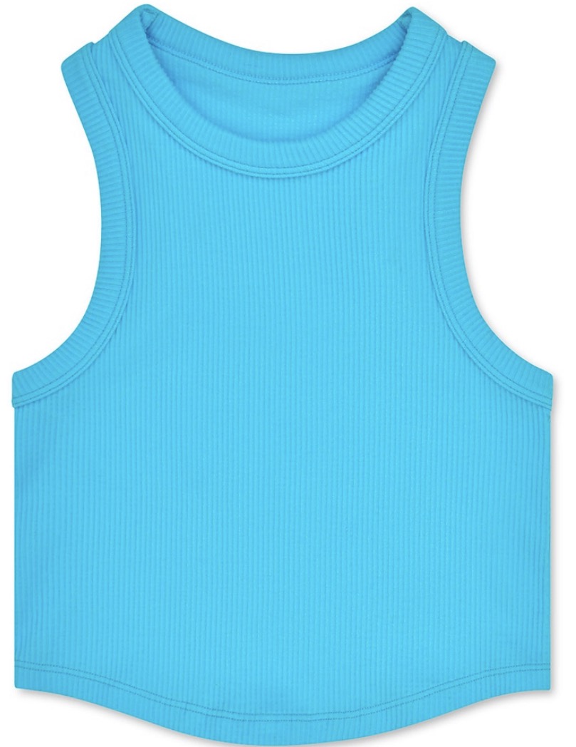 Cropped Ribbed Racerback Tank