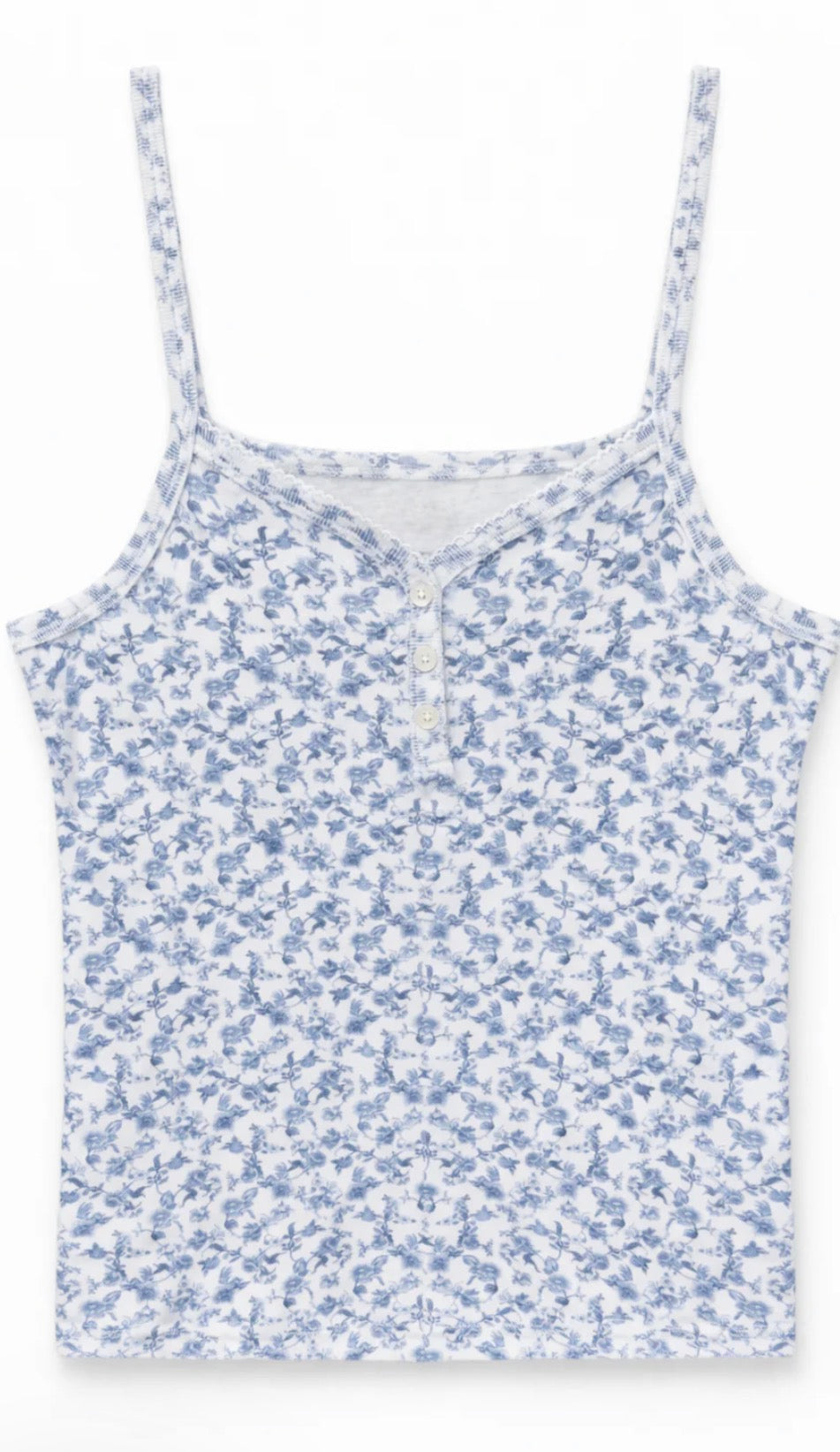 Blue Mini Toile Tank Top