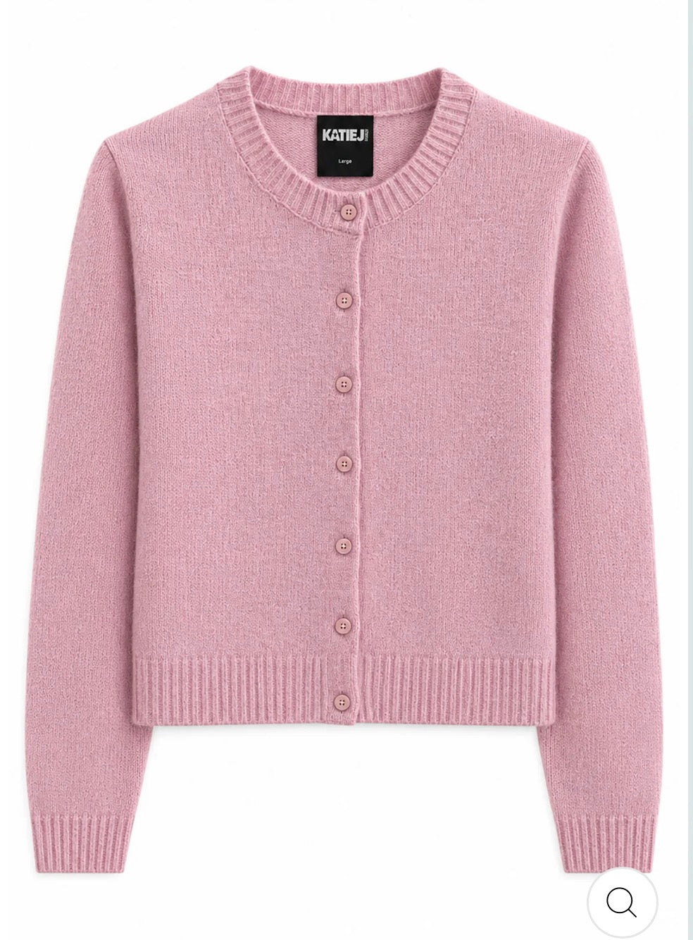 Katie J mauve cardigan sweater