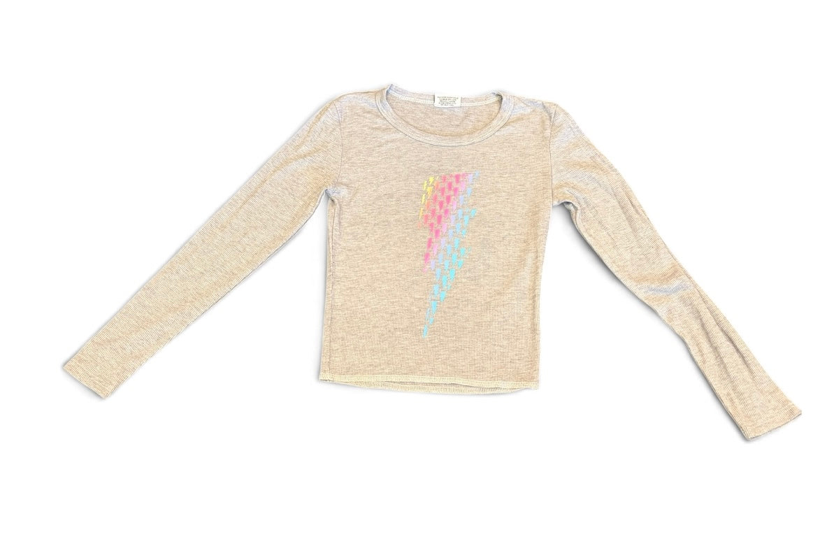 Ribbed Long Sleeve w Lightning Bolt