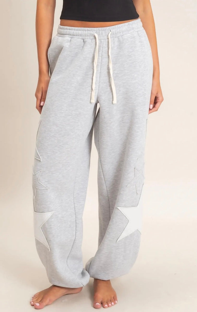Heather Gray Star Jogger