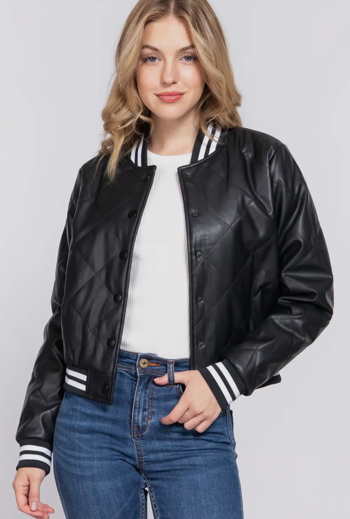 Black bomber jacket