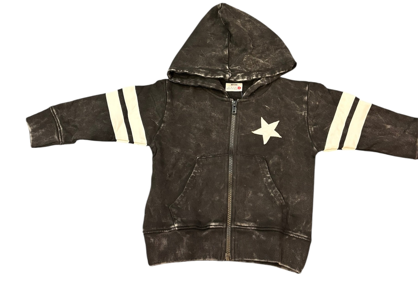 Black star zip up