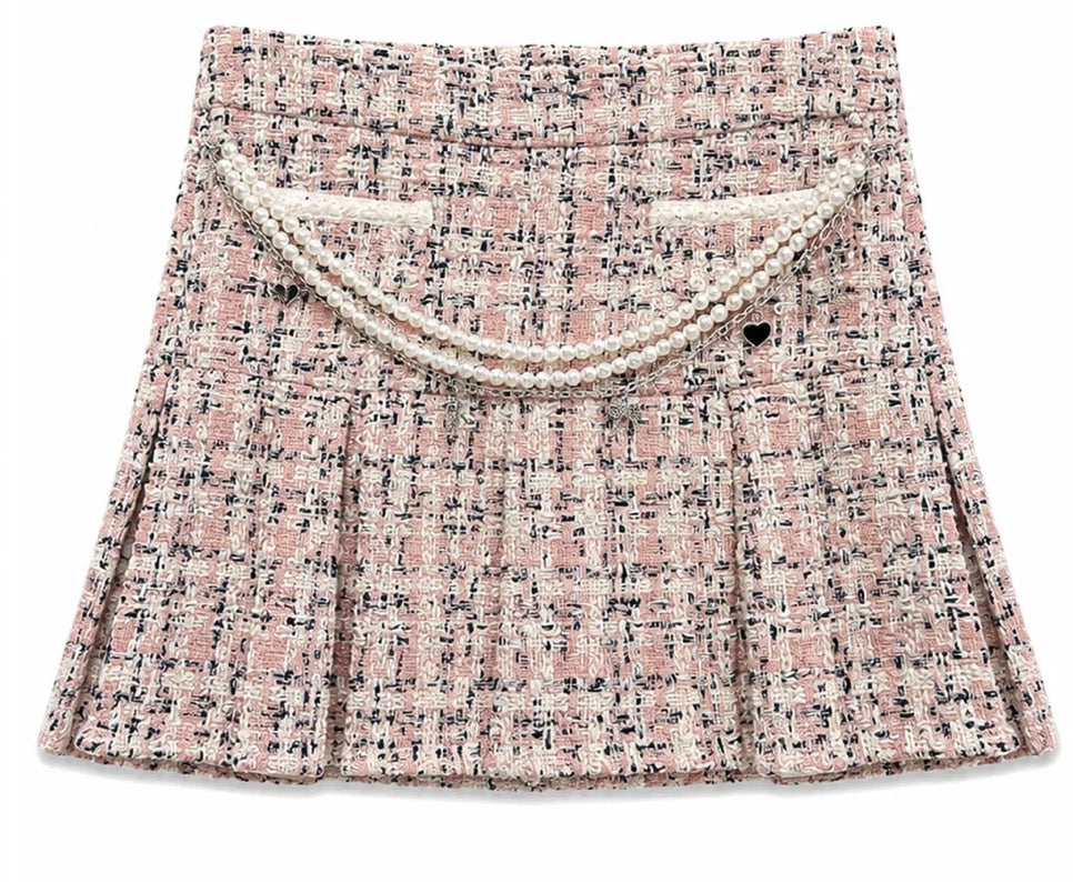 Katie J pink boucle skirt