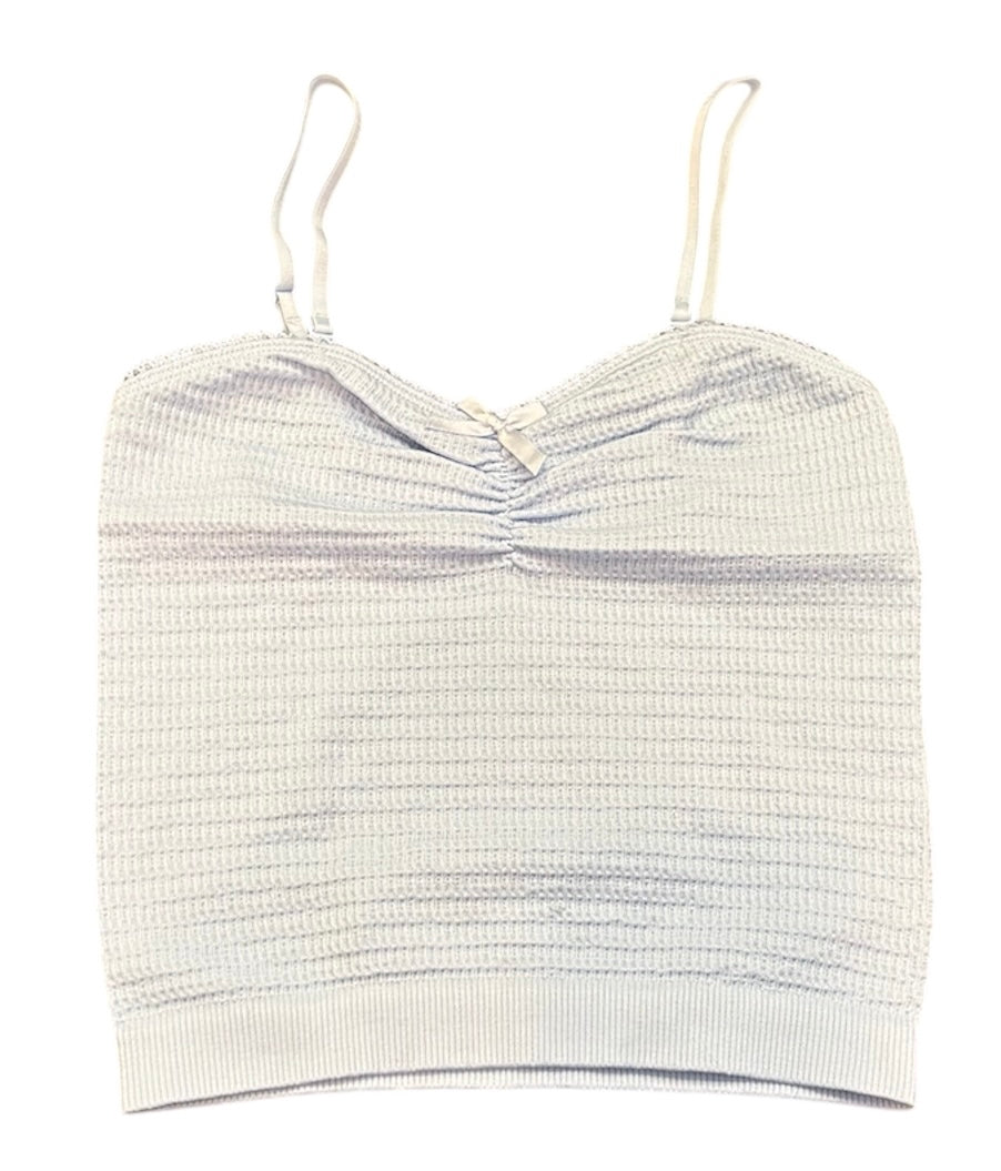 Textured Cinched Seamless Cami w/ Bow