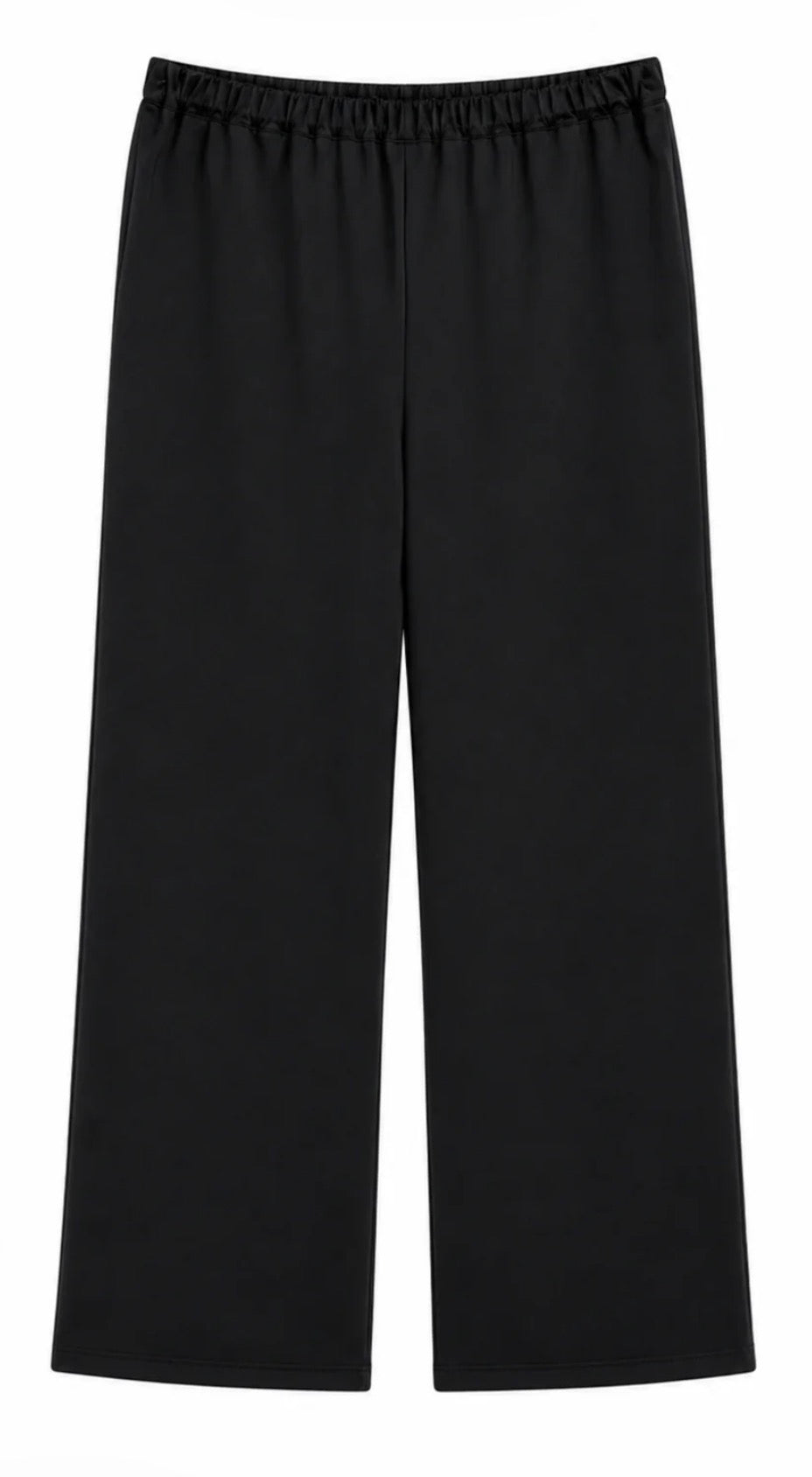 Katie J black satin wide leg pant