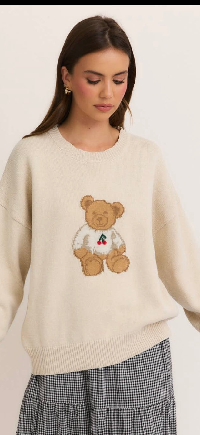 Le Lis Teddy Bear Knit Sweater