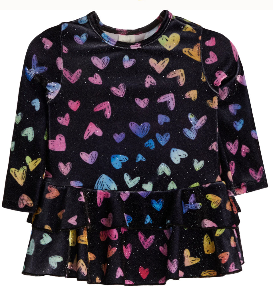 L/S Ruffle Heart Dress