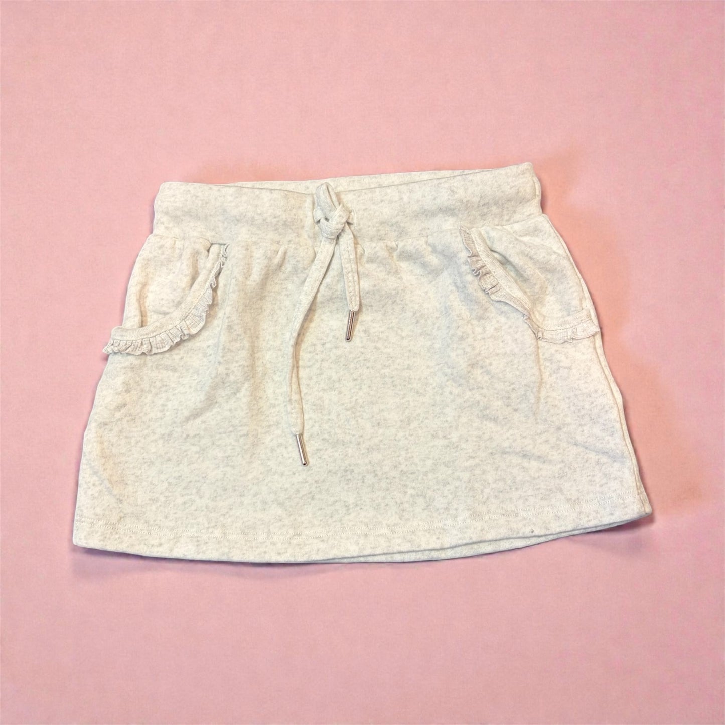 Solid Ruffle Trim Skirt