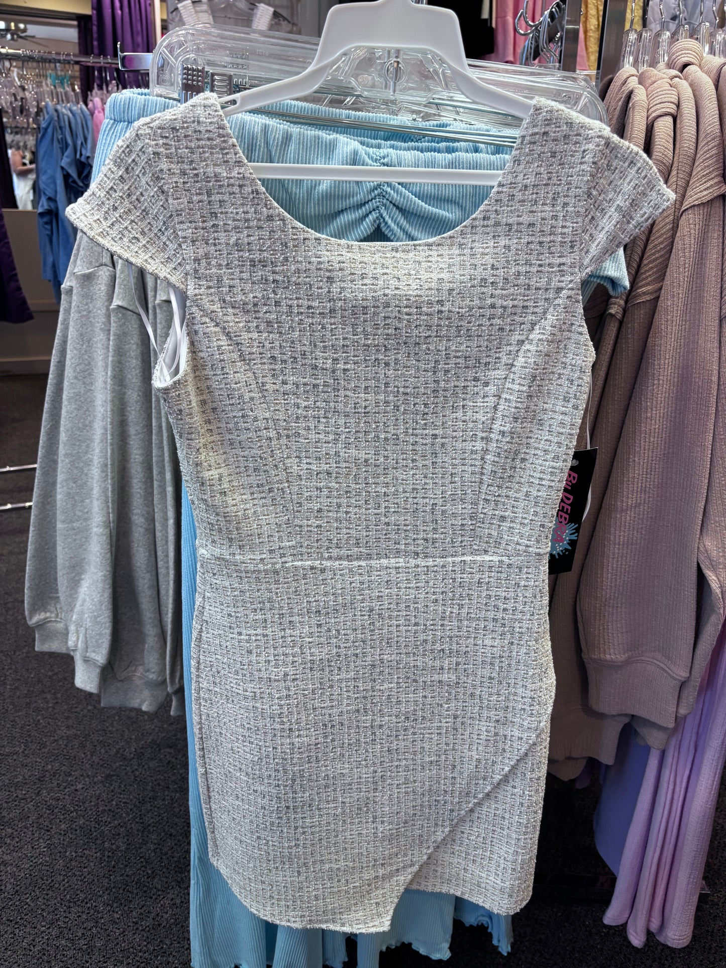 By Debra envelope dress ivory/grey