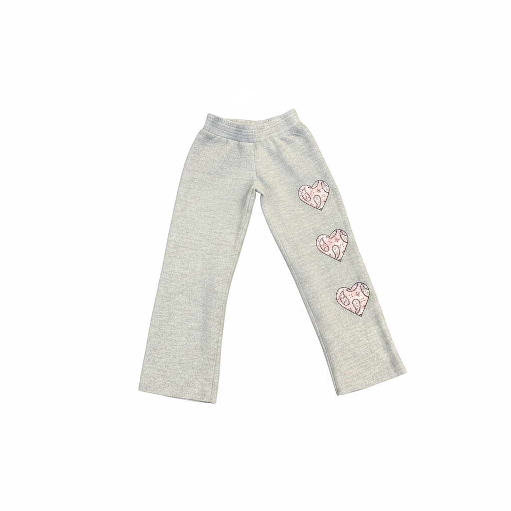 Heather Grey Pant w Bandana Patch